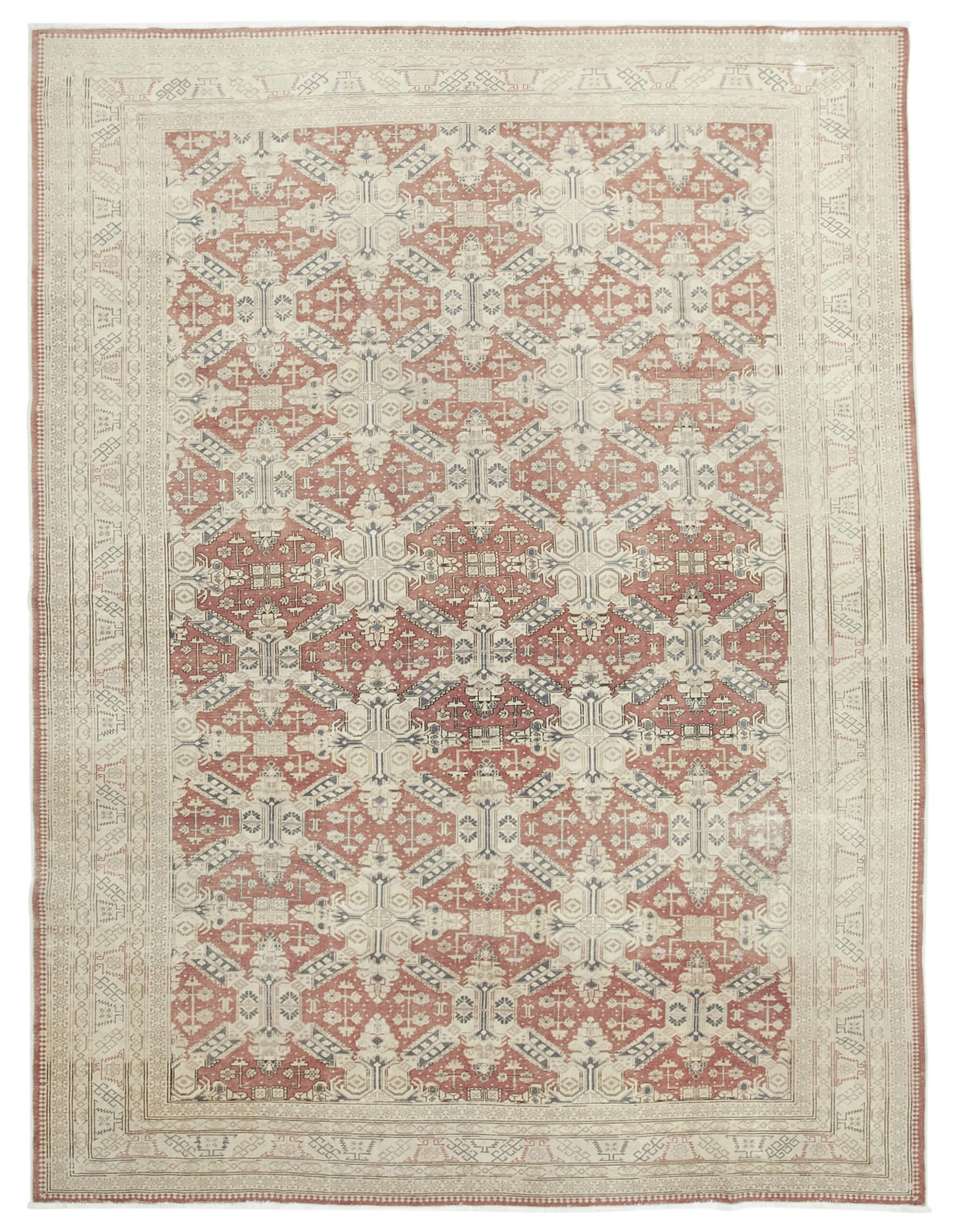 8x11 Beige Vintage Rug - 38007