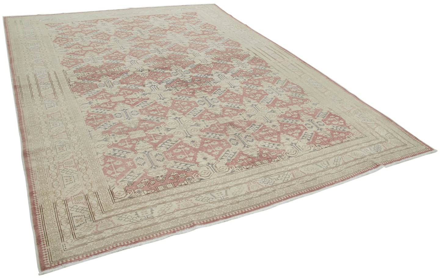 8x11 Beige Vintage Rug - 38007