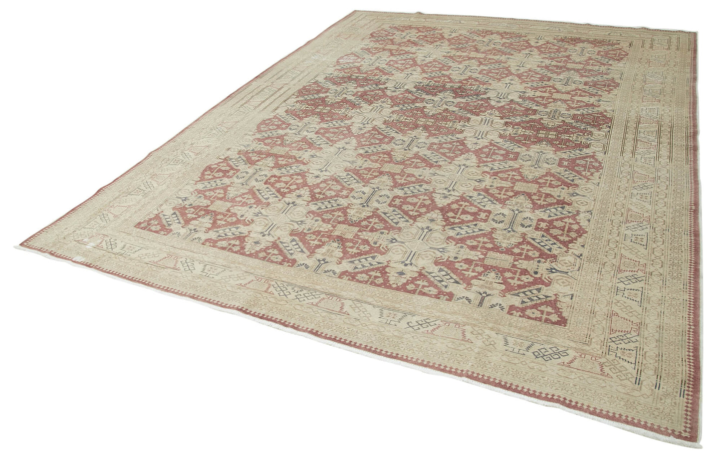 8x11 Beige Vintage Rug - 38007