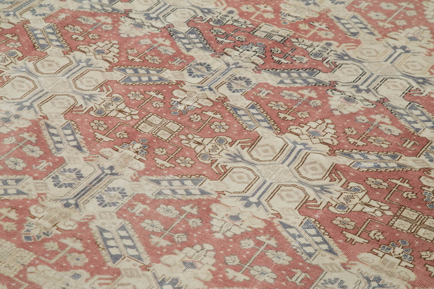 8x11 Beige Vintage Rug - 38007