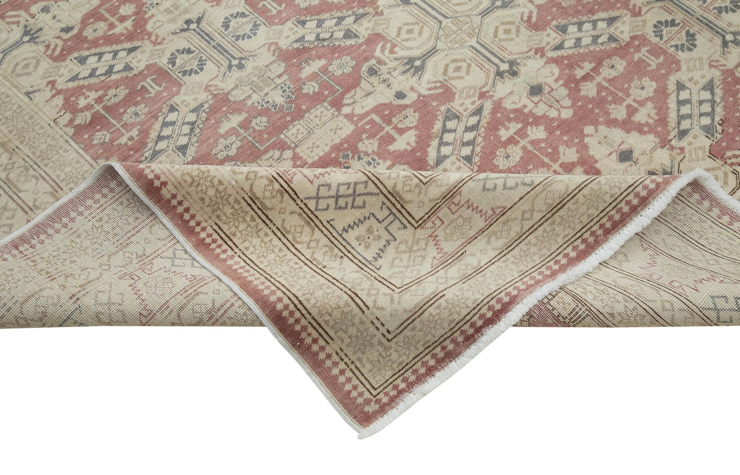 8x11 Beige Vintage Rug - 38007