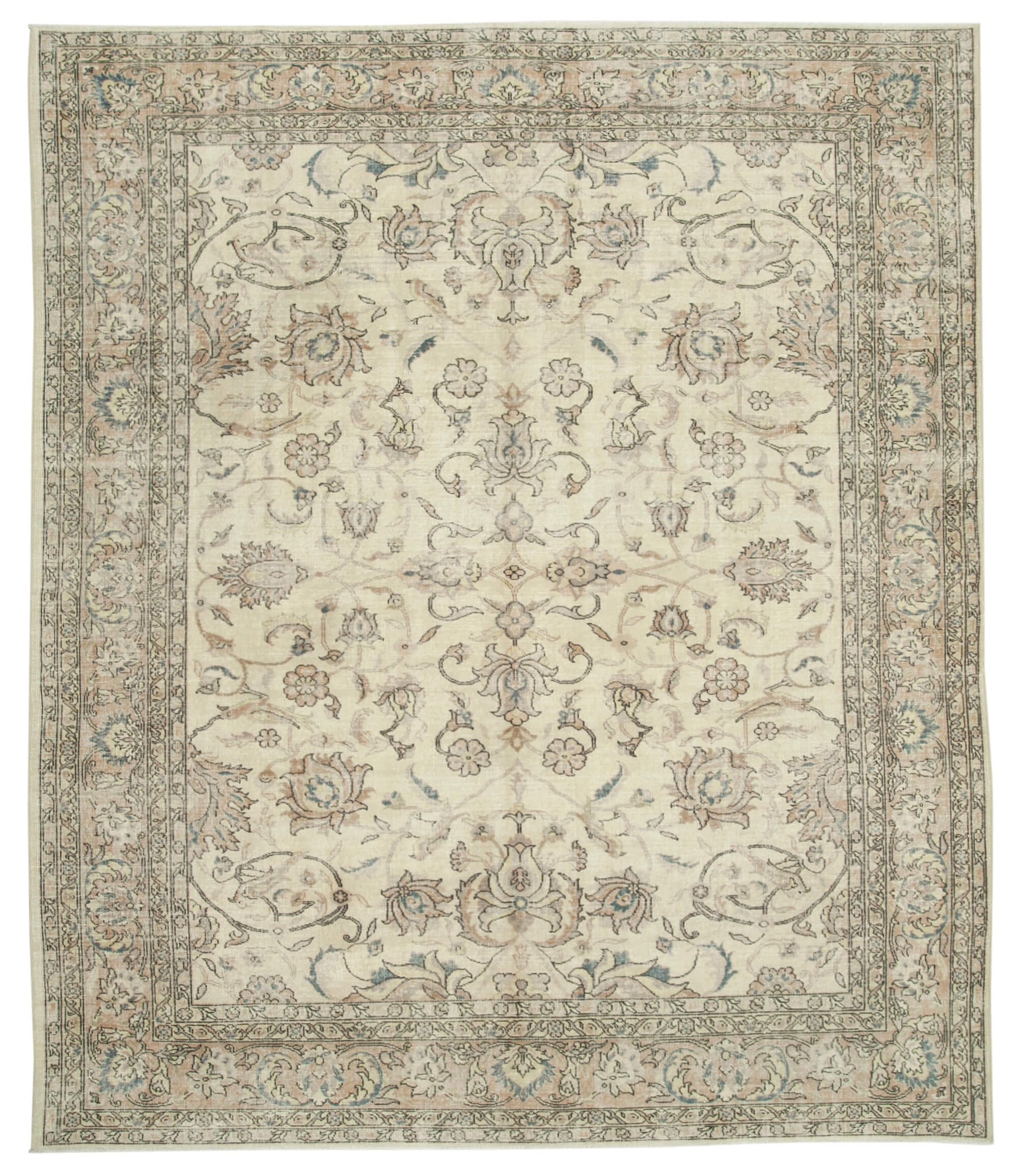 9x11 Beige Vintage Rug - 38010