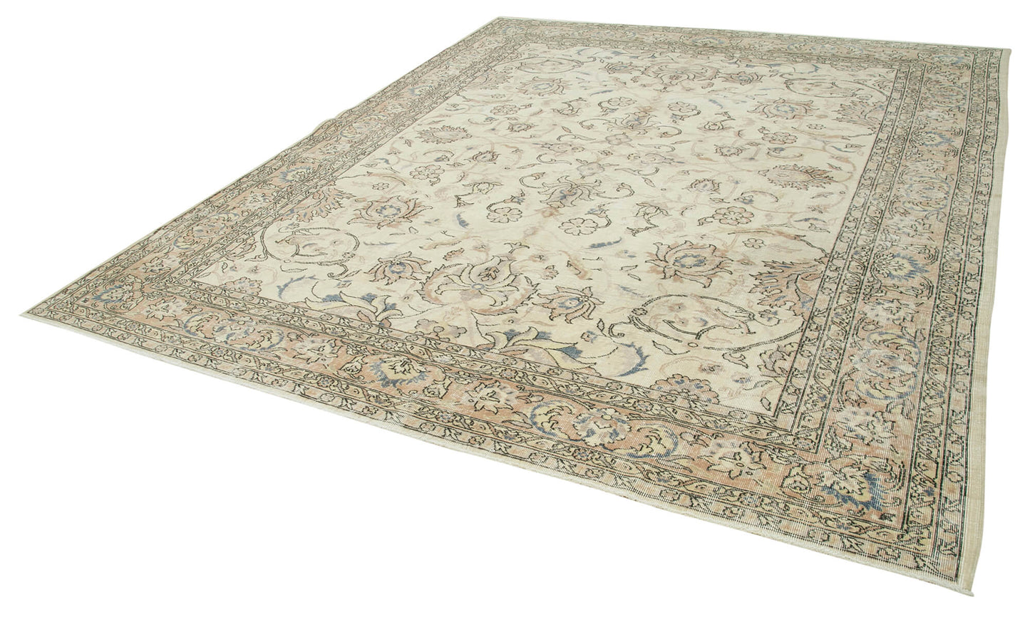 9x11 Beige Vintage Rug - 38010