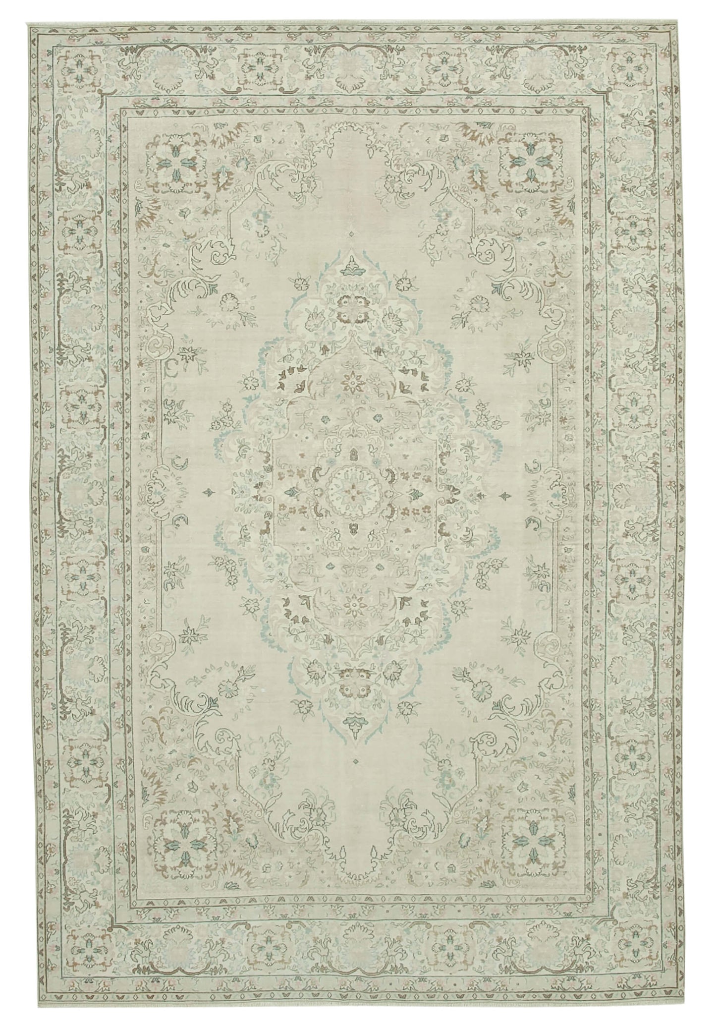 7x11 Beige Vintage Rug - 38012