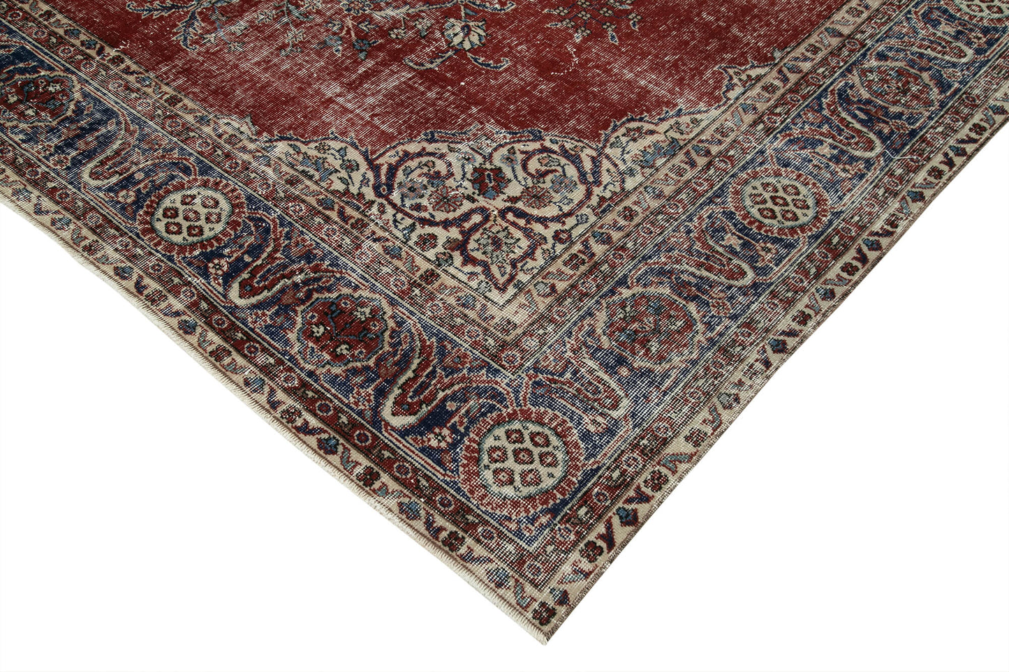 8x11 Red Turkish Vintage Area Rug - 38013