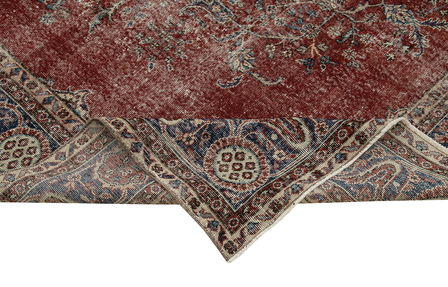 8x11 Red Turkish Vintage Area Rug - 38013