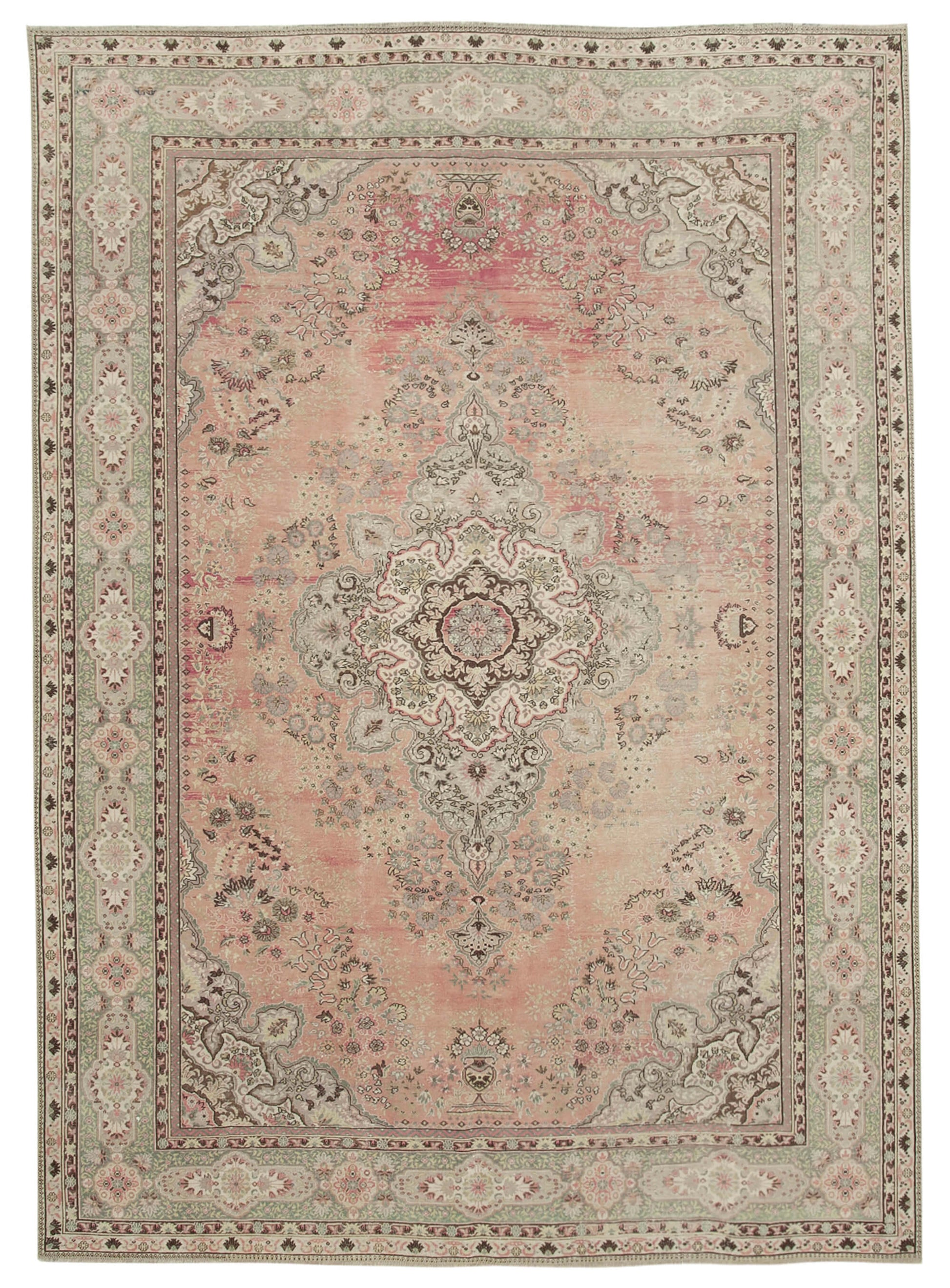 8x11 Beige Vintage Rug - 38016