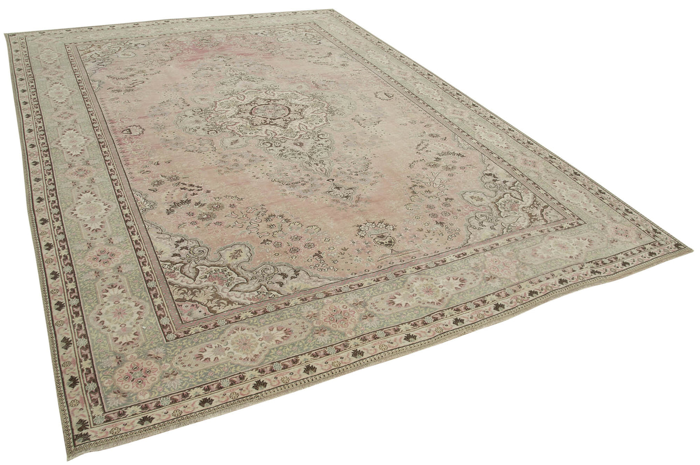 8x11 Beige Vintage Rug - 38016