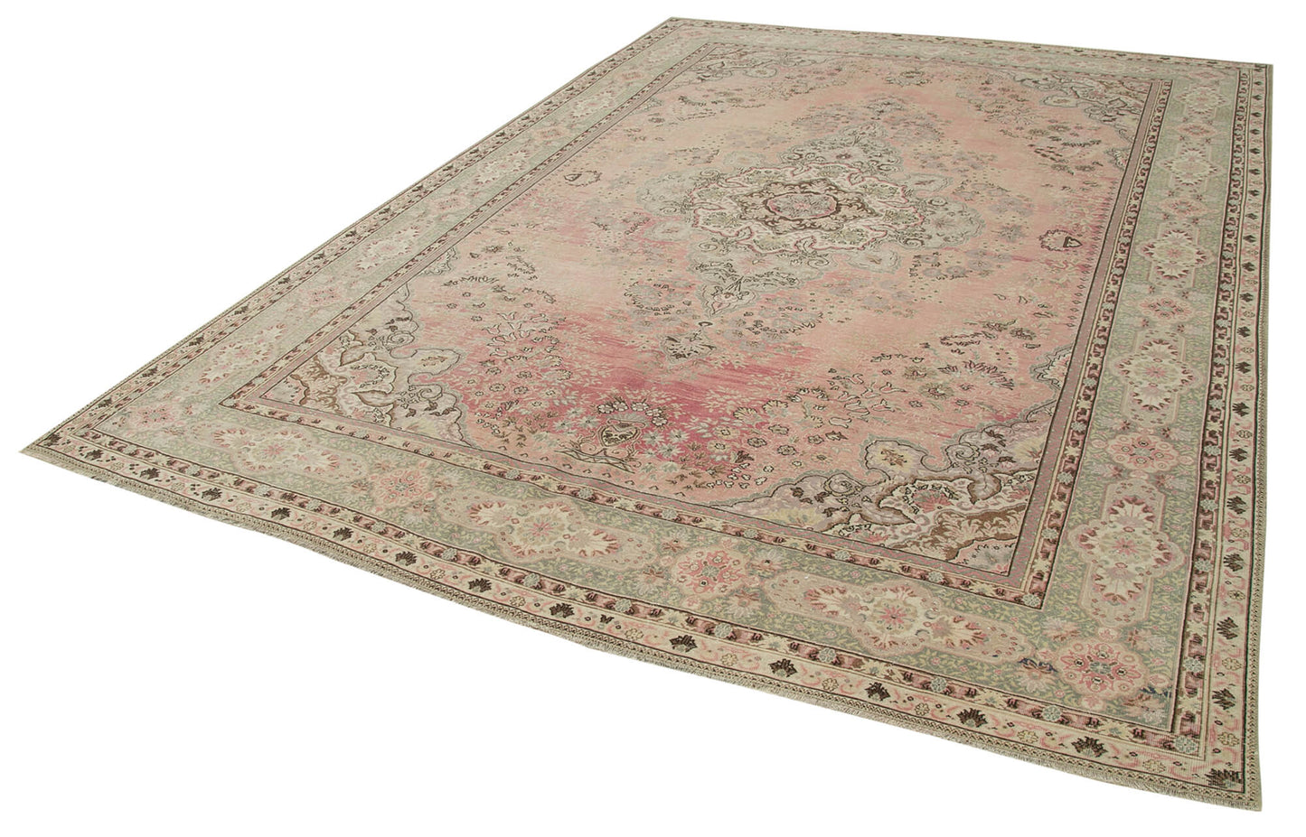 8x11 Beige Vintage Rug - 38016