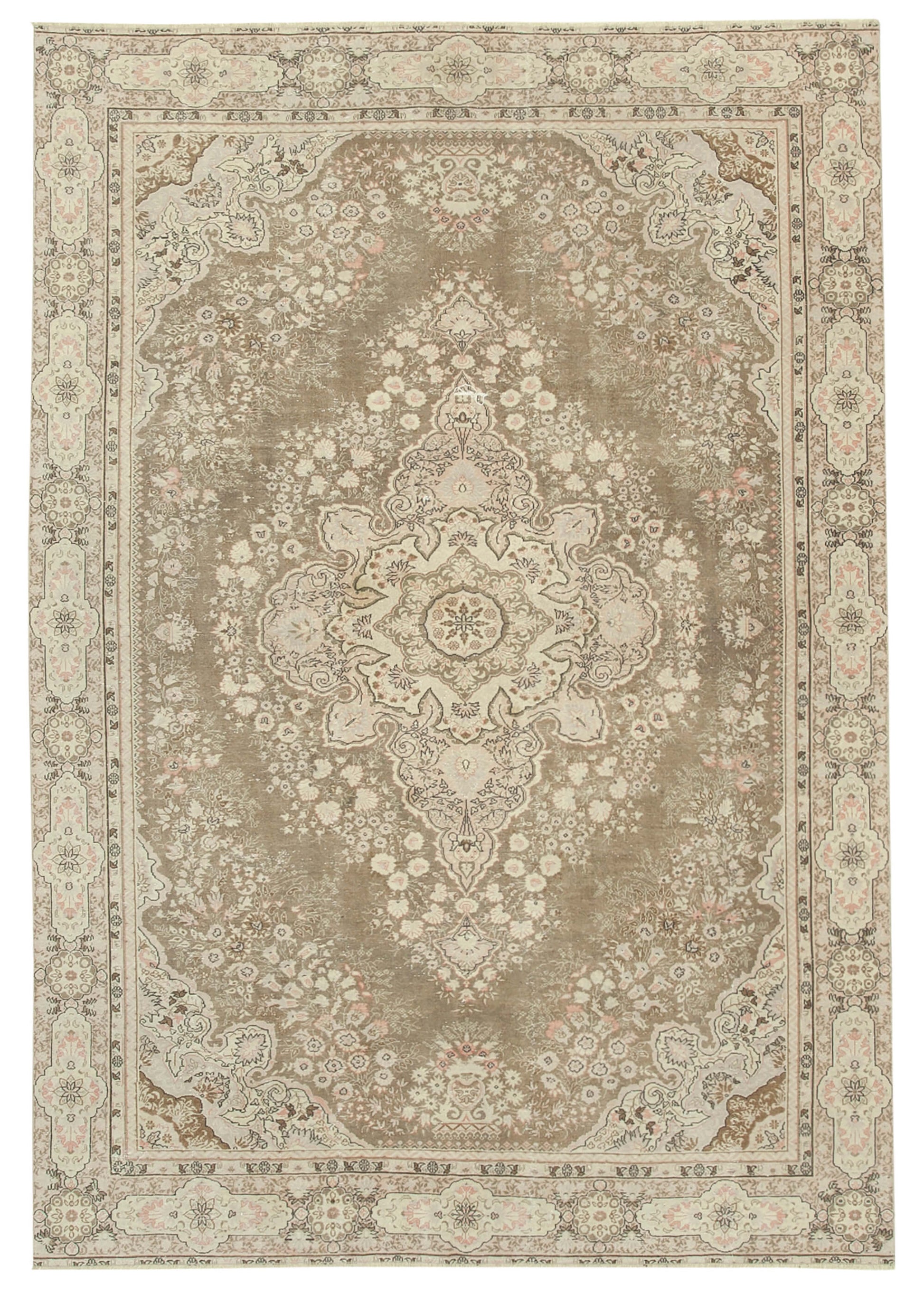 8x11 Beige Vintage Rug - 38021