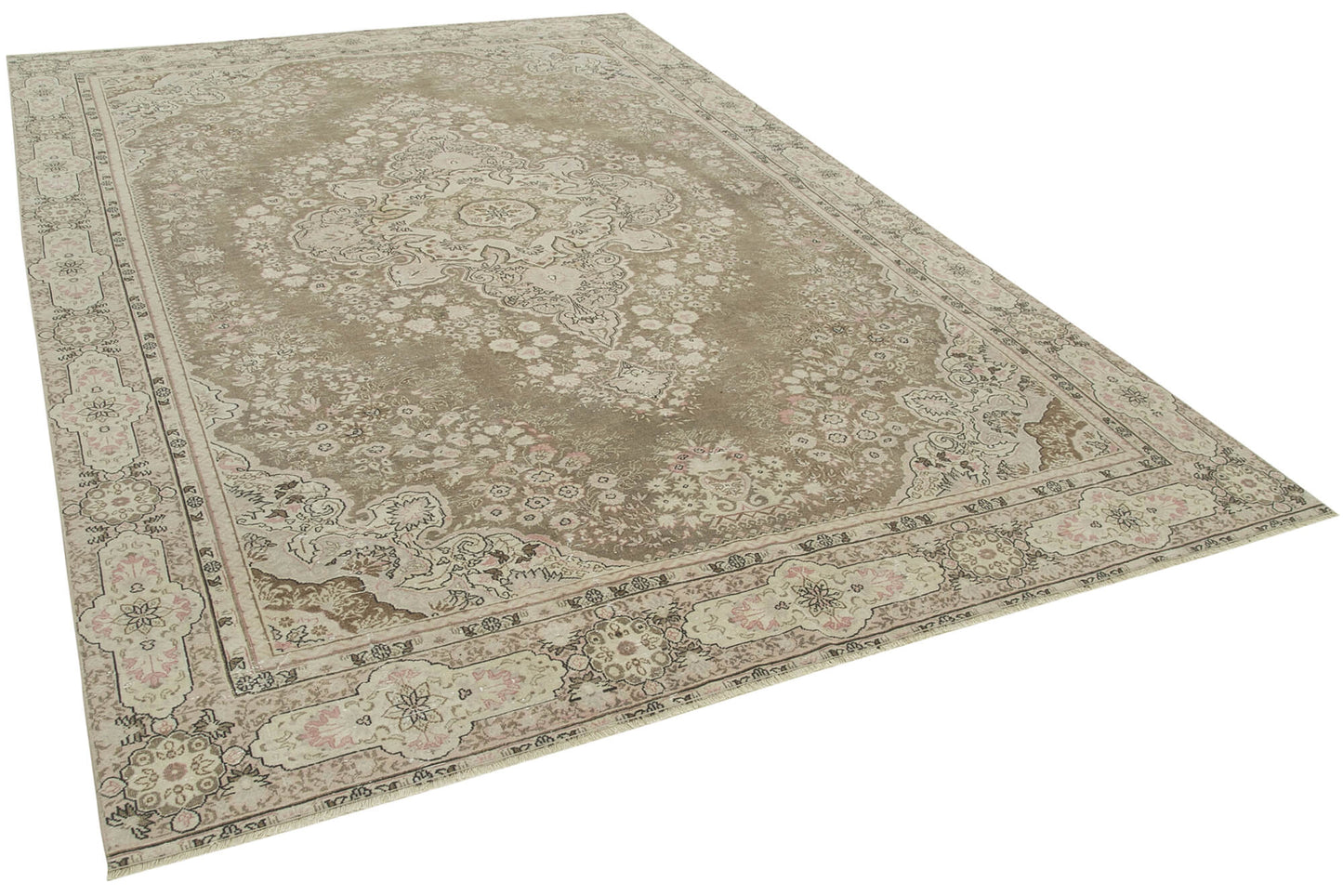 8x11 Beige Vintage Rug - 38021