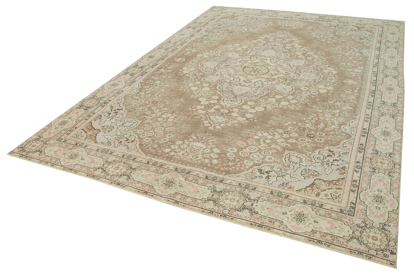 8x11 Beige Vintage Rug - 38021