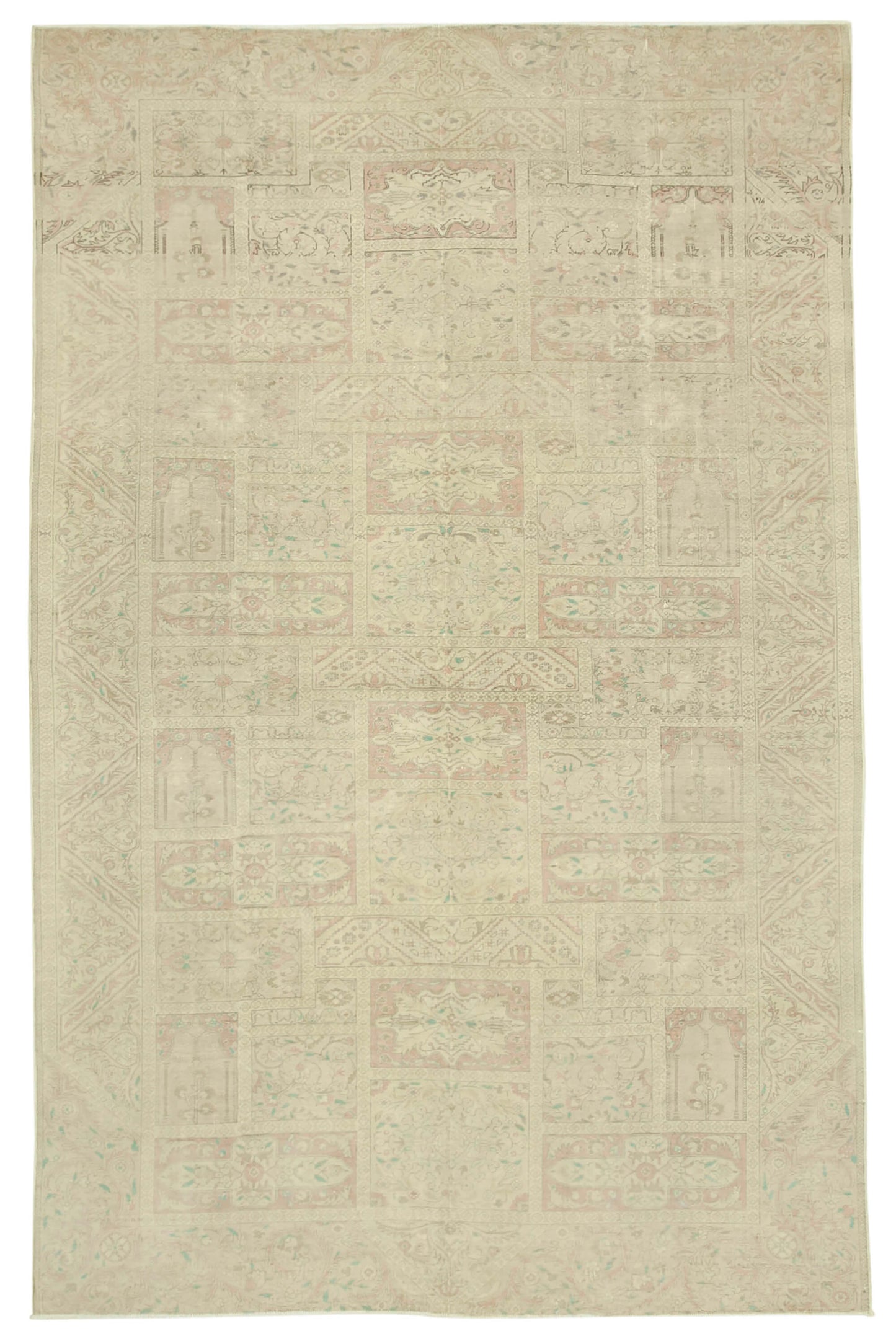 8x12 Beige Vintage Rug - 38023