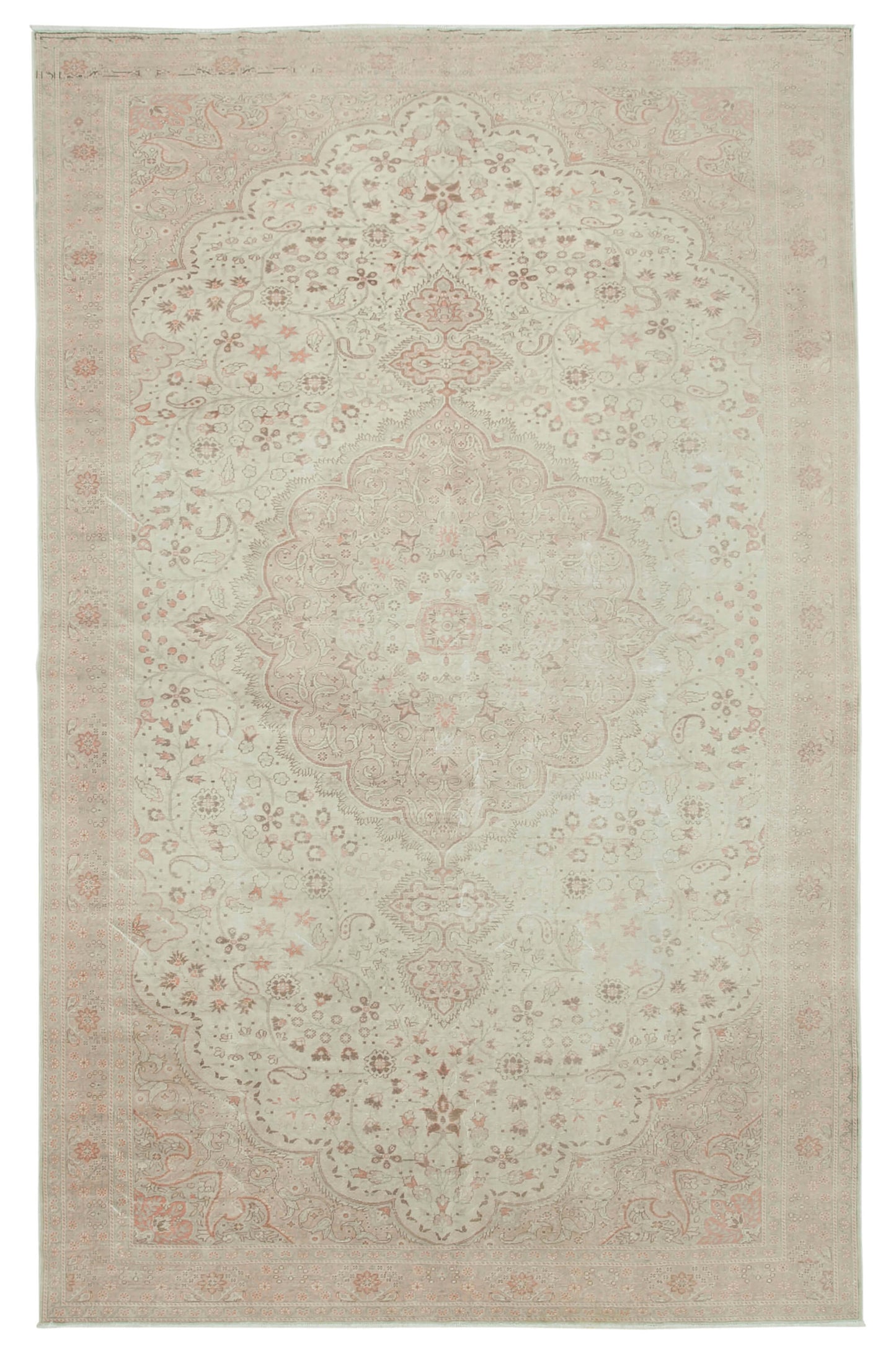 8x13 Beige Vintage Rug - 38024