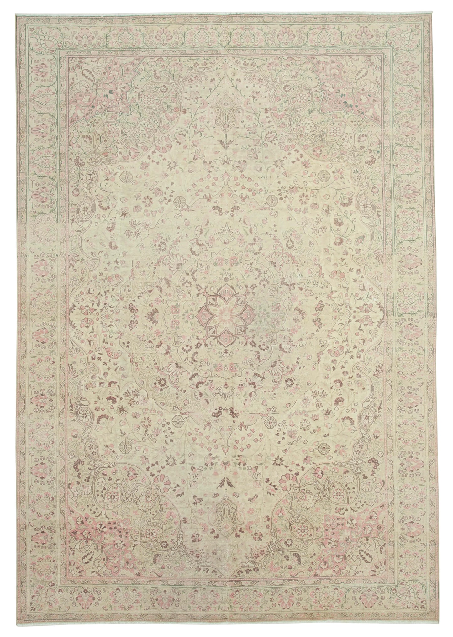 9x13 Beige Vintage Rug - 38025