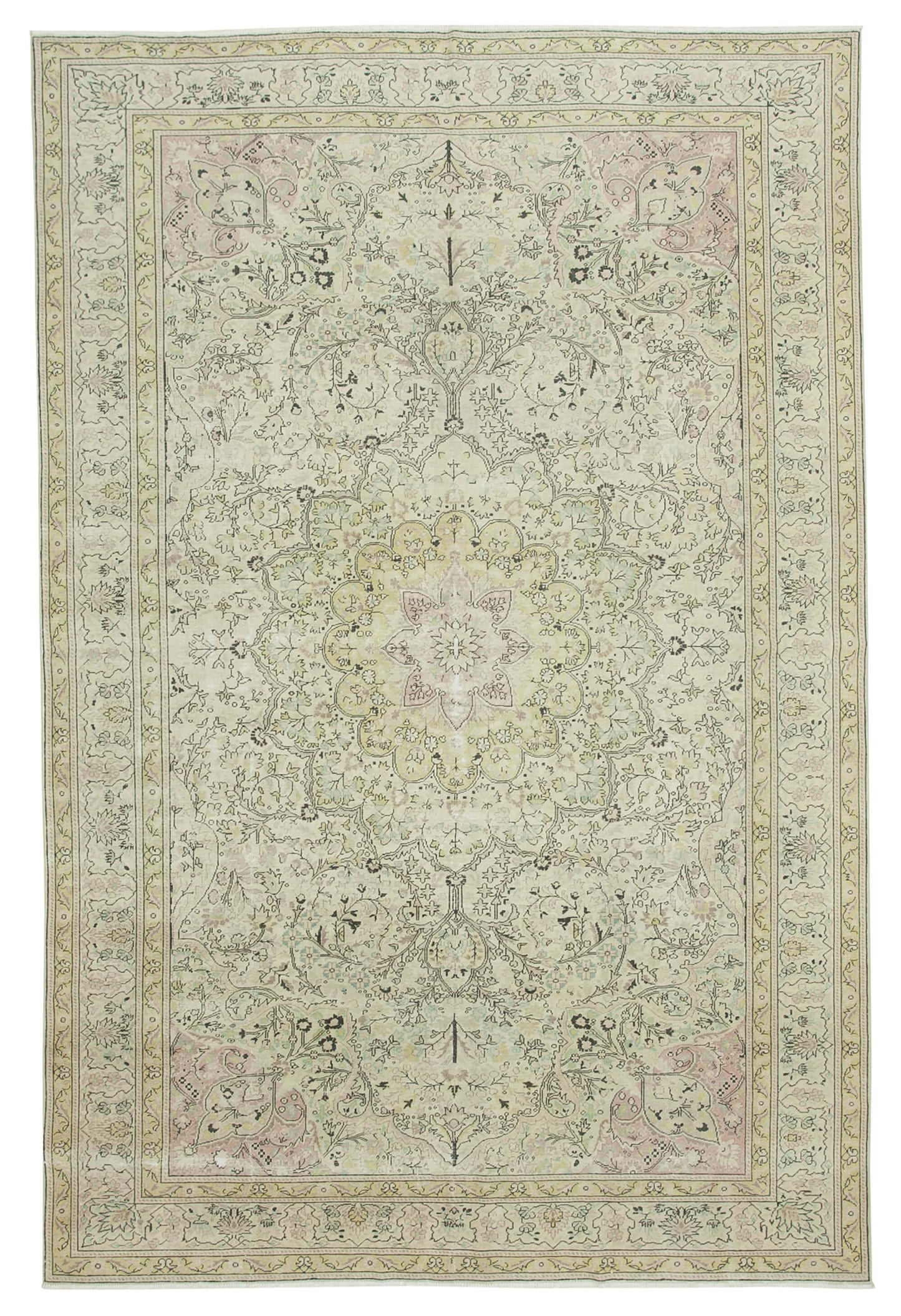 8x12 Beige Vintage Rug - 38027