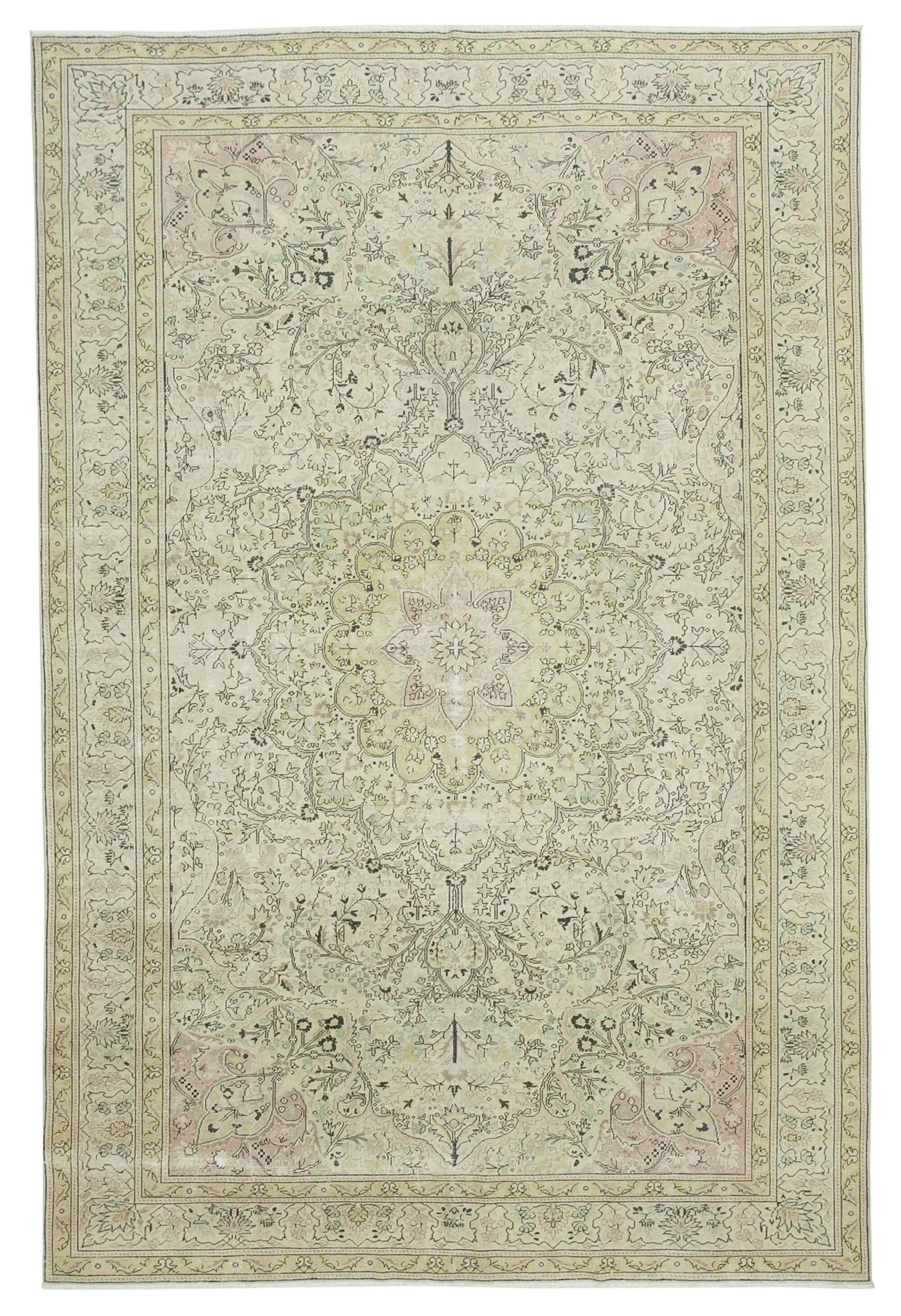 8x12 Beige Vintage Rug - 38027