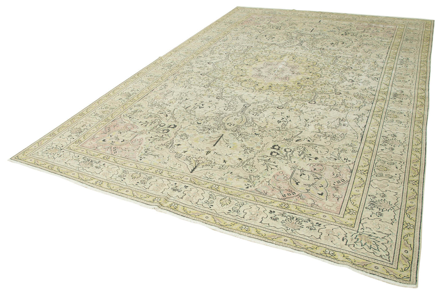 8x12 Beige Vintage Rug - 38027