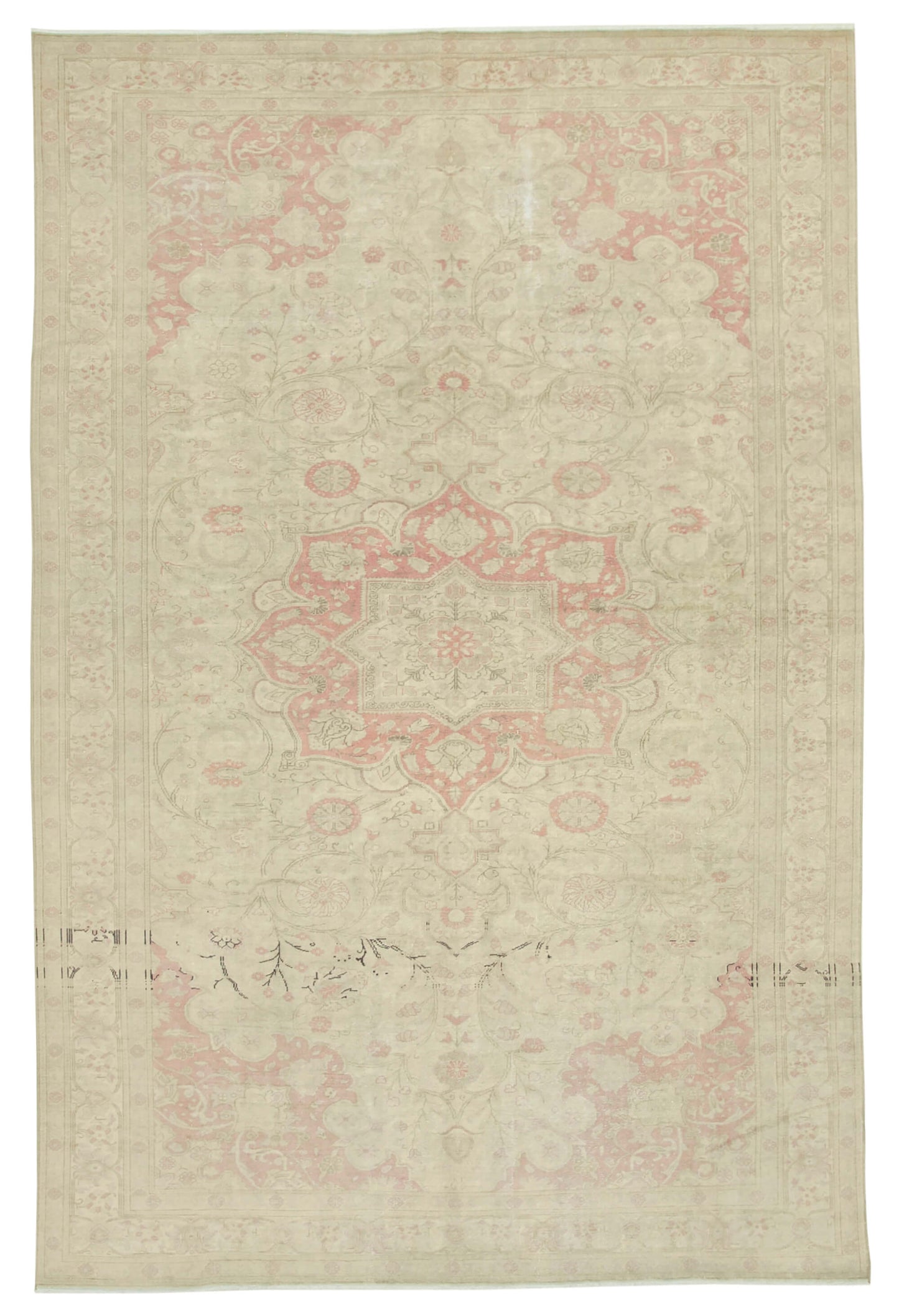 8x12 Beige Vintage Rug - 38028