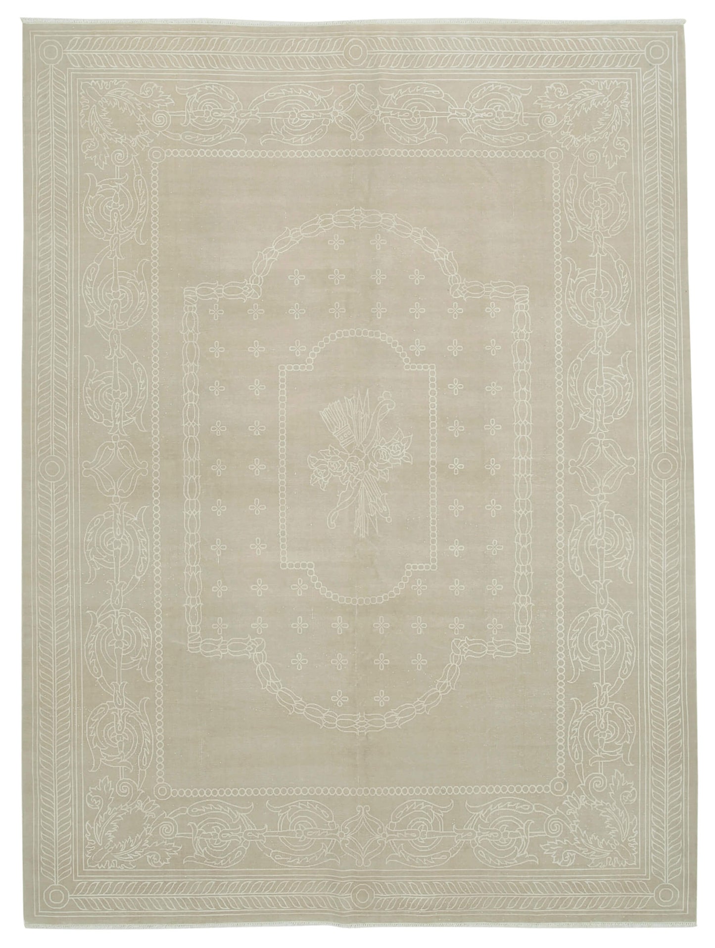 8x11 Beige Vintage Rug - 38029