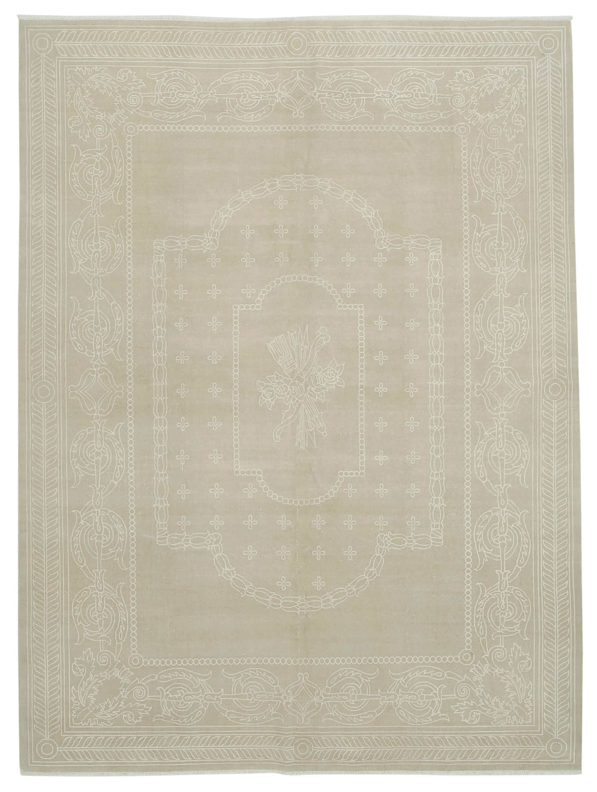 8x11 Beige Vintage Rug - 38029