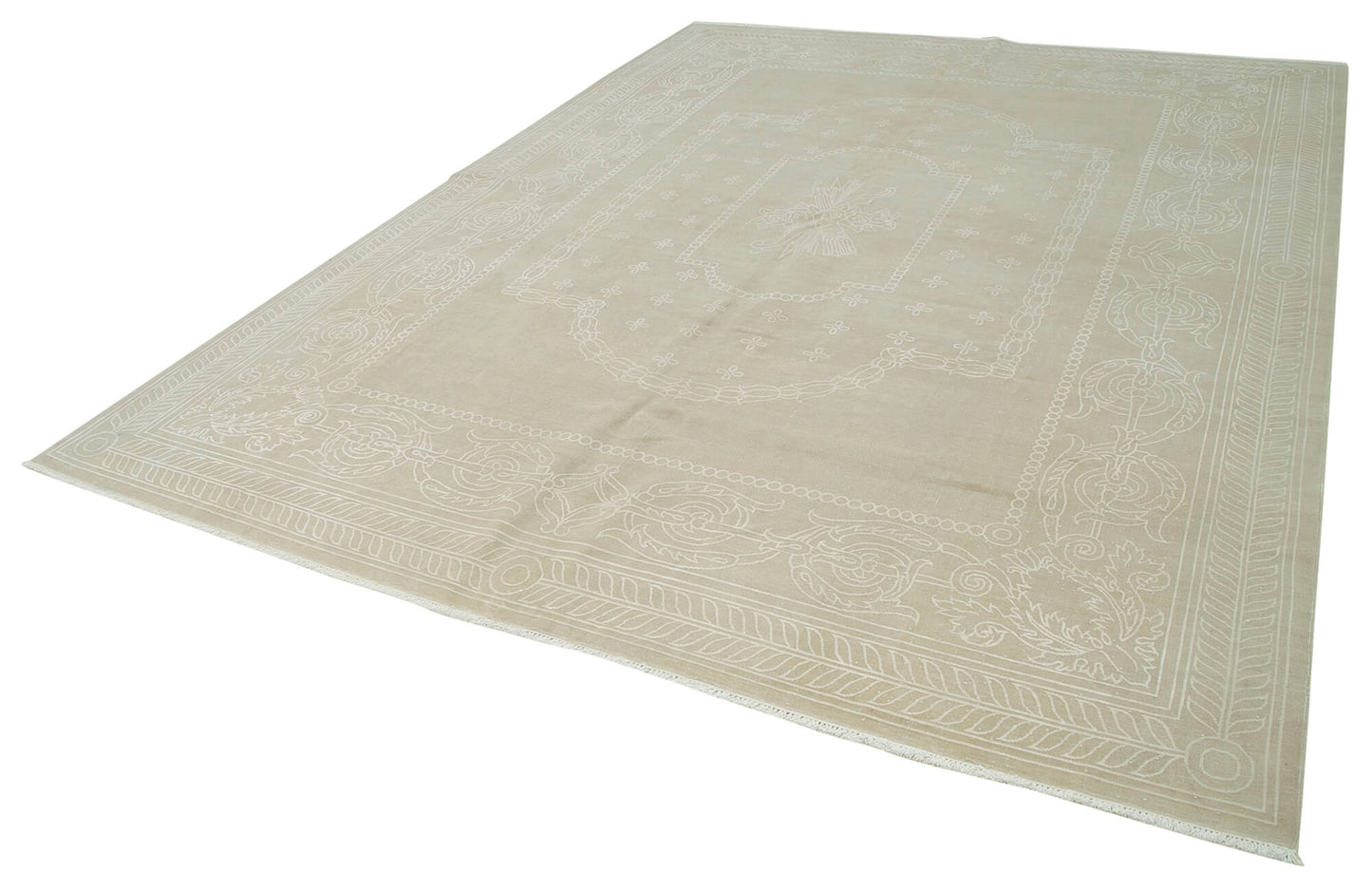 8x11 Beige Vintage Rug - 38029