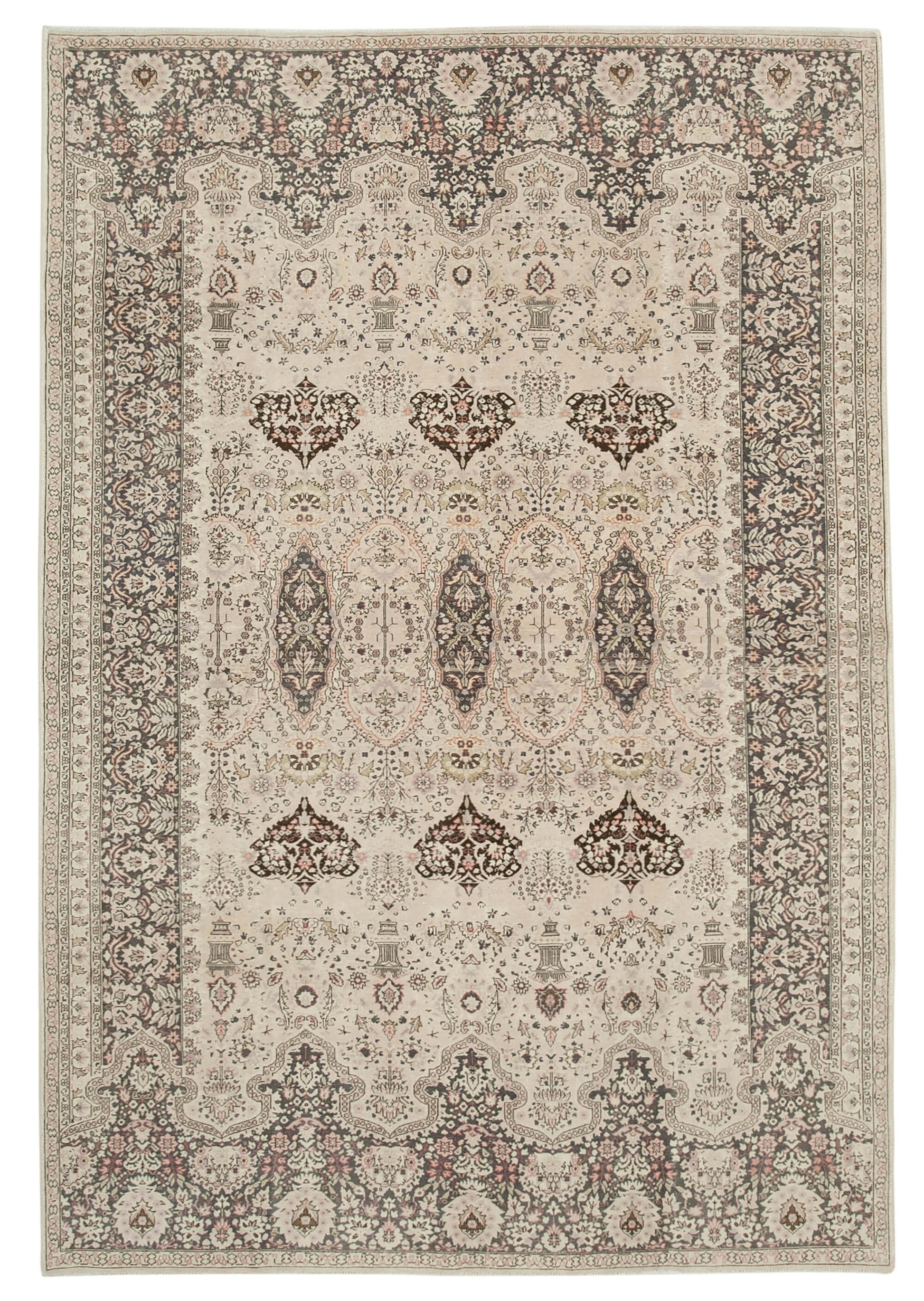 8x12 Beige Vintage Rug - 38032