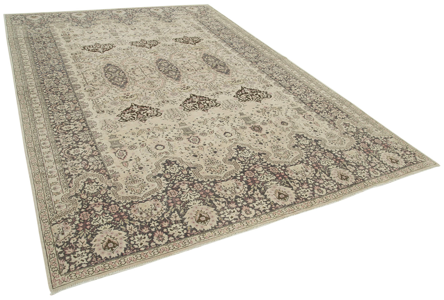 8x12 Beige Vintage Rug - 38032