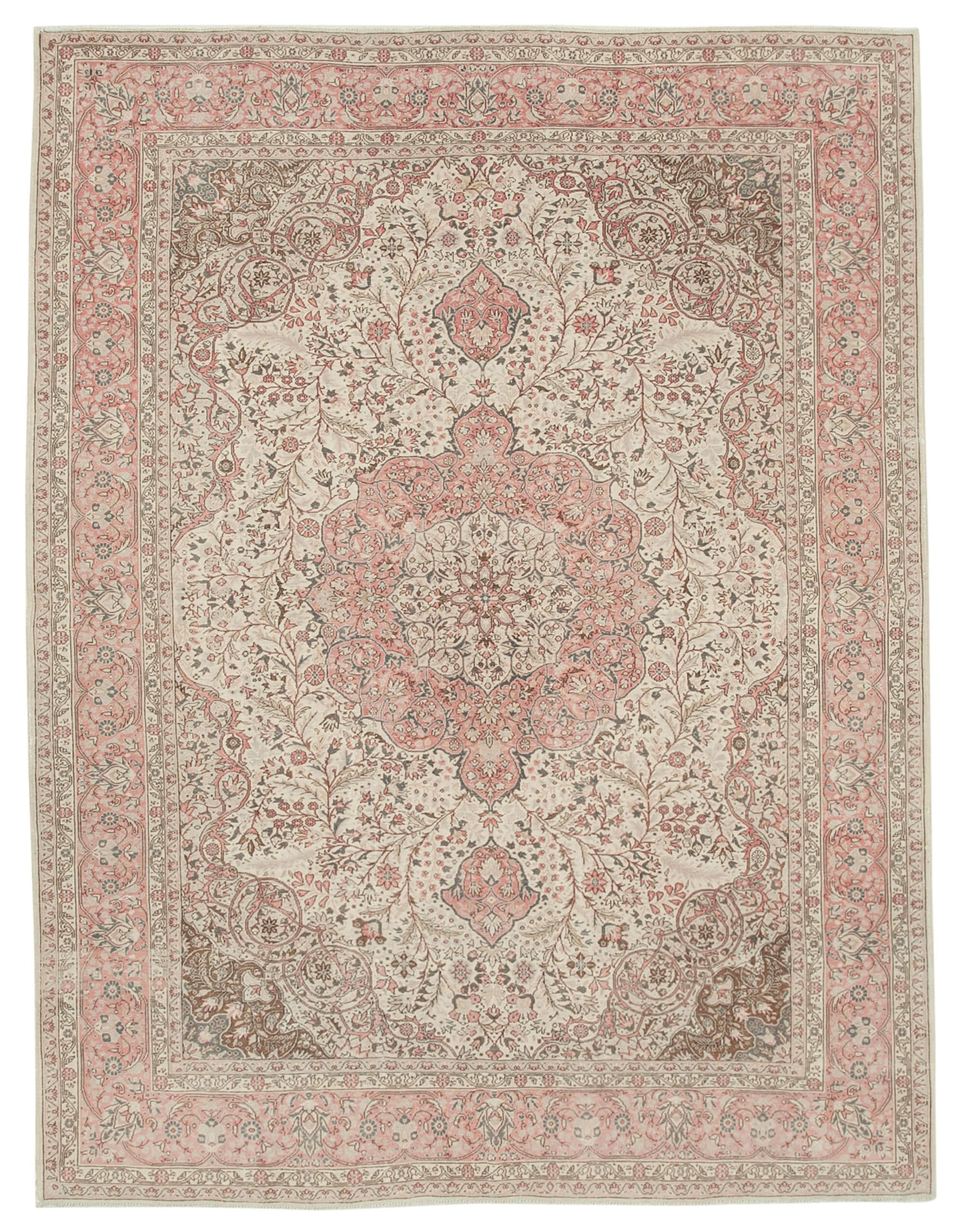 8x11 Beige Vintage Rug - 38033