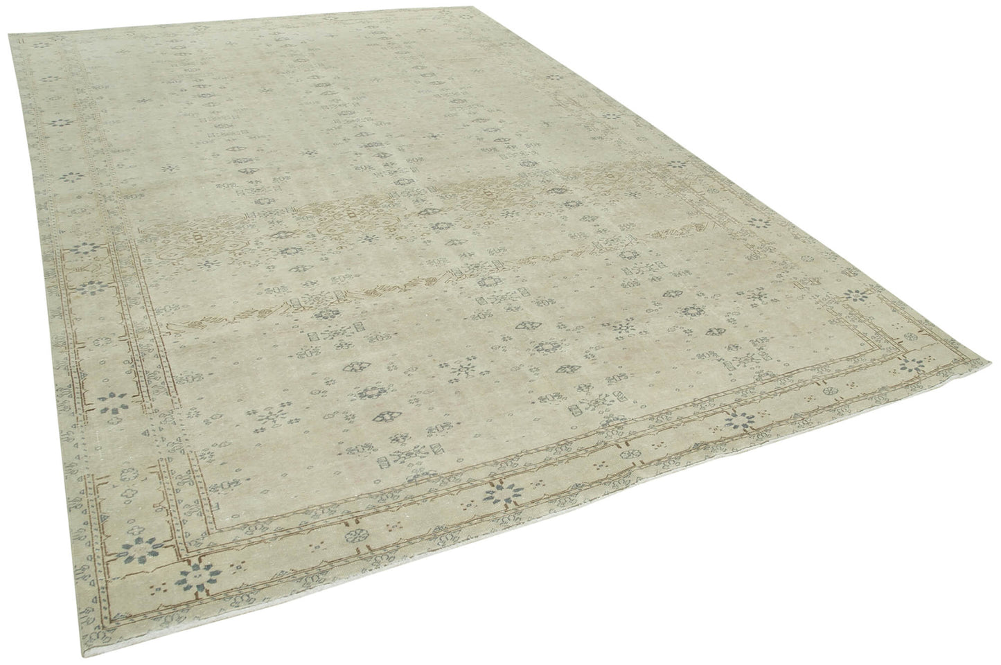 8x11 Beige Vintage Rug - 38034