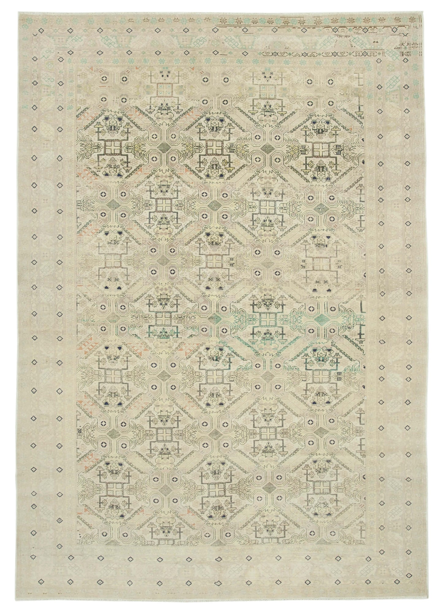 8x12 Beige Vintage Rug - 38035