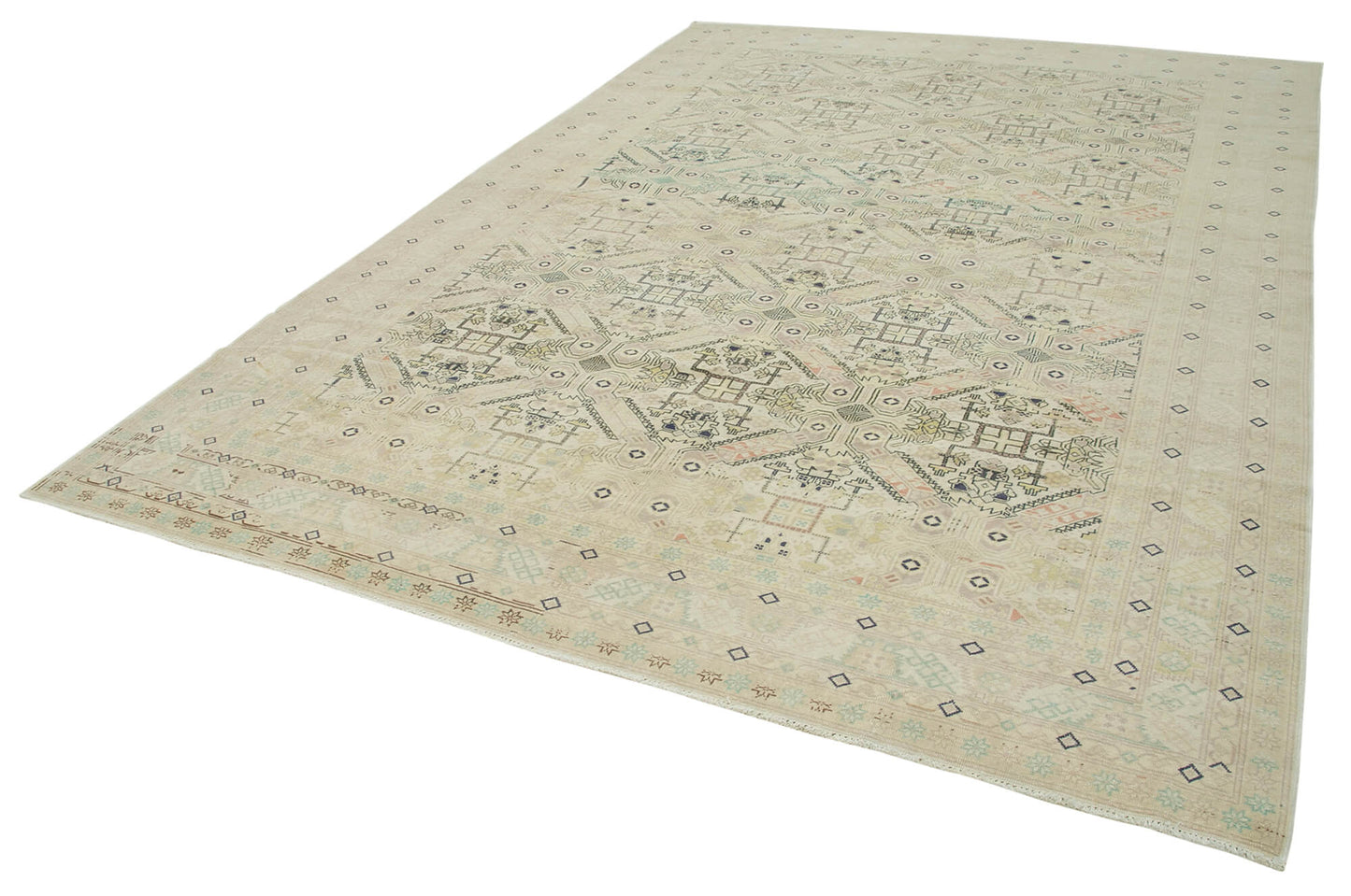 8x12 Beige Vintage Rug - 38035