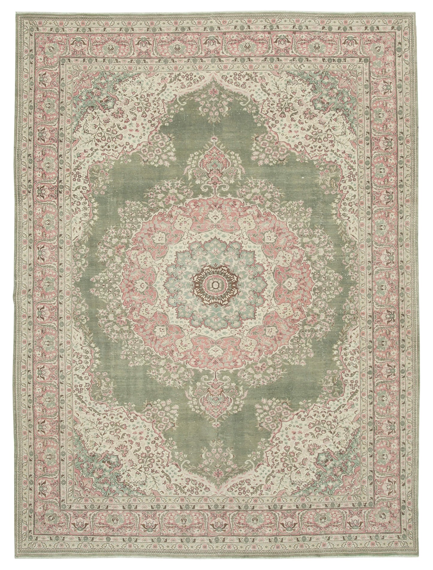 8x11 Beige Vintage Rug - 38036