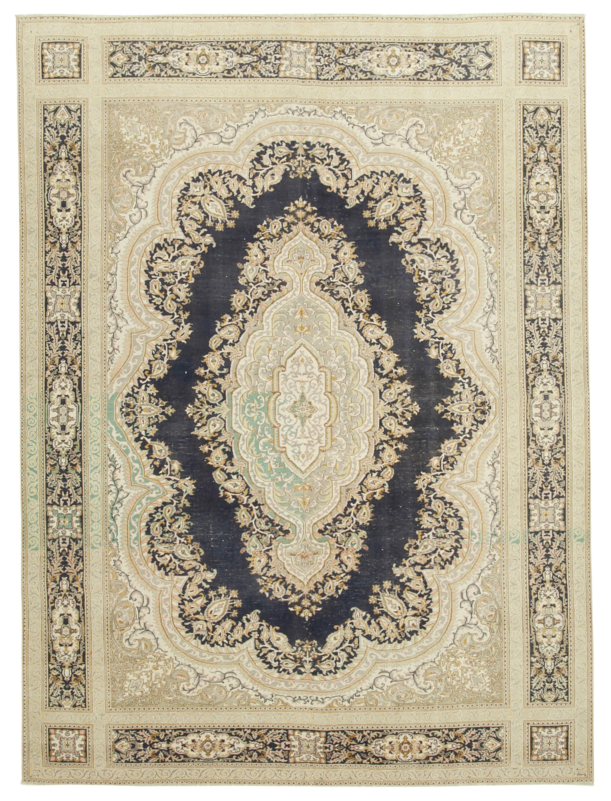 8x11 Beige Vintage Rug - 38042