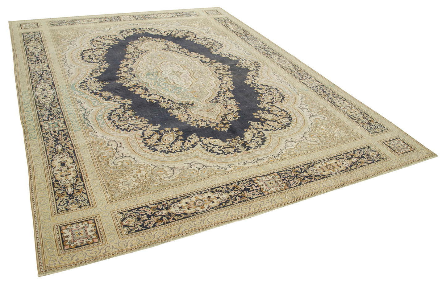 8x11 Beige Vintage Rug - 38042