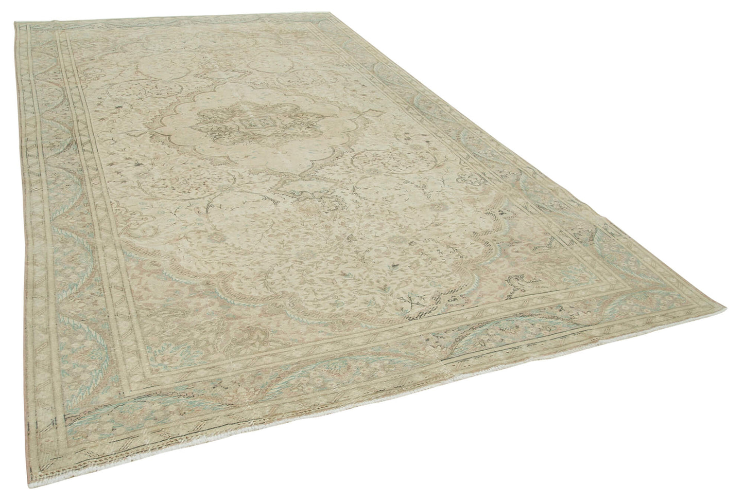 7x12 Beige Vintage Rug - 38044