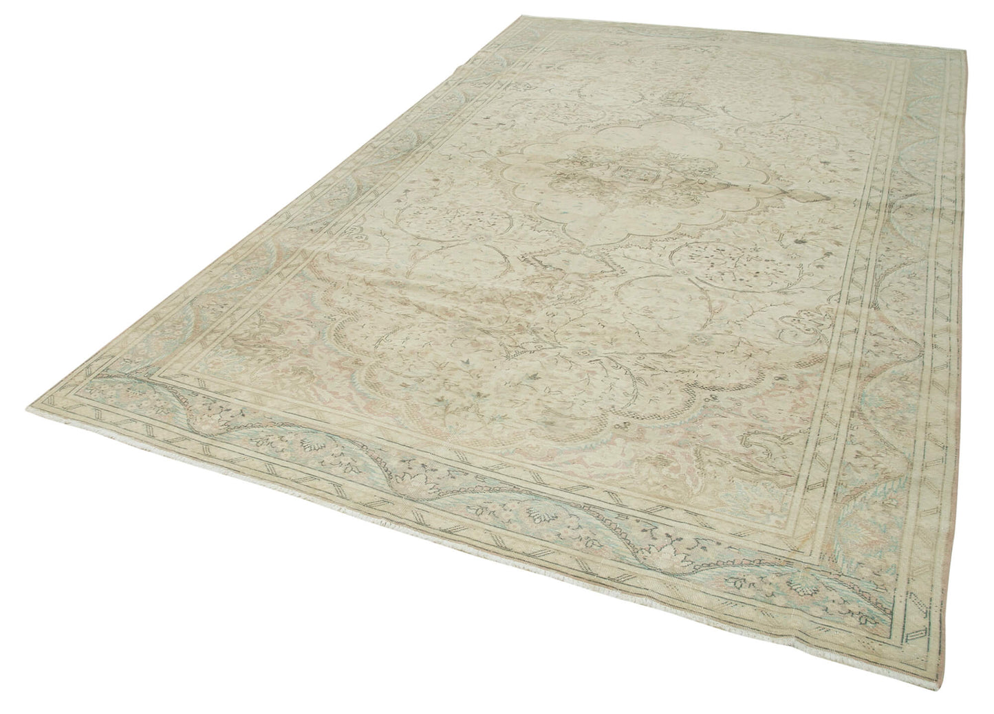 7x12 Beige Vintage Rug - 38044