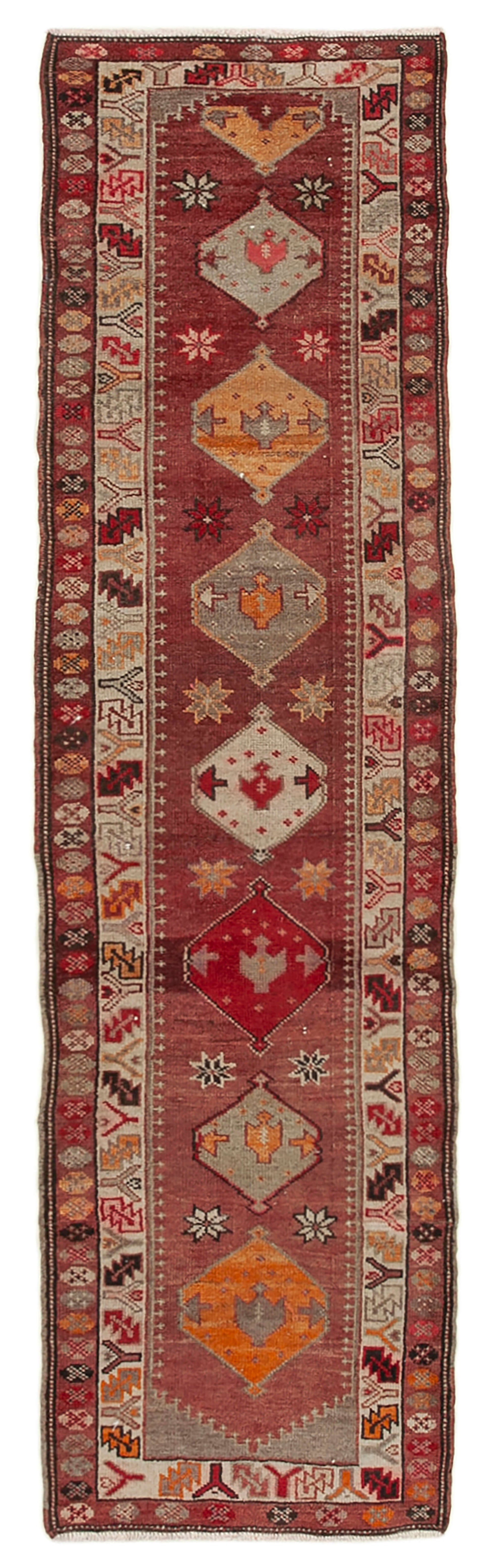 3x11 Red Boho Runner Rugs - 38060