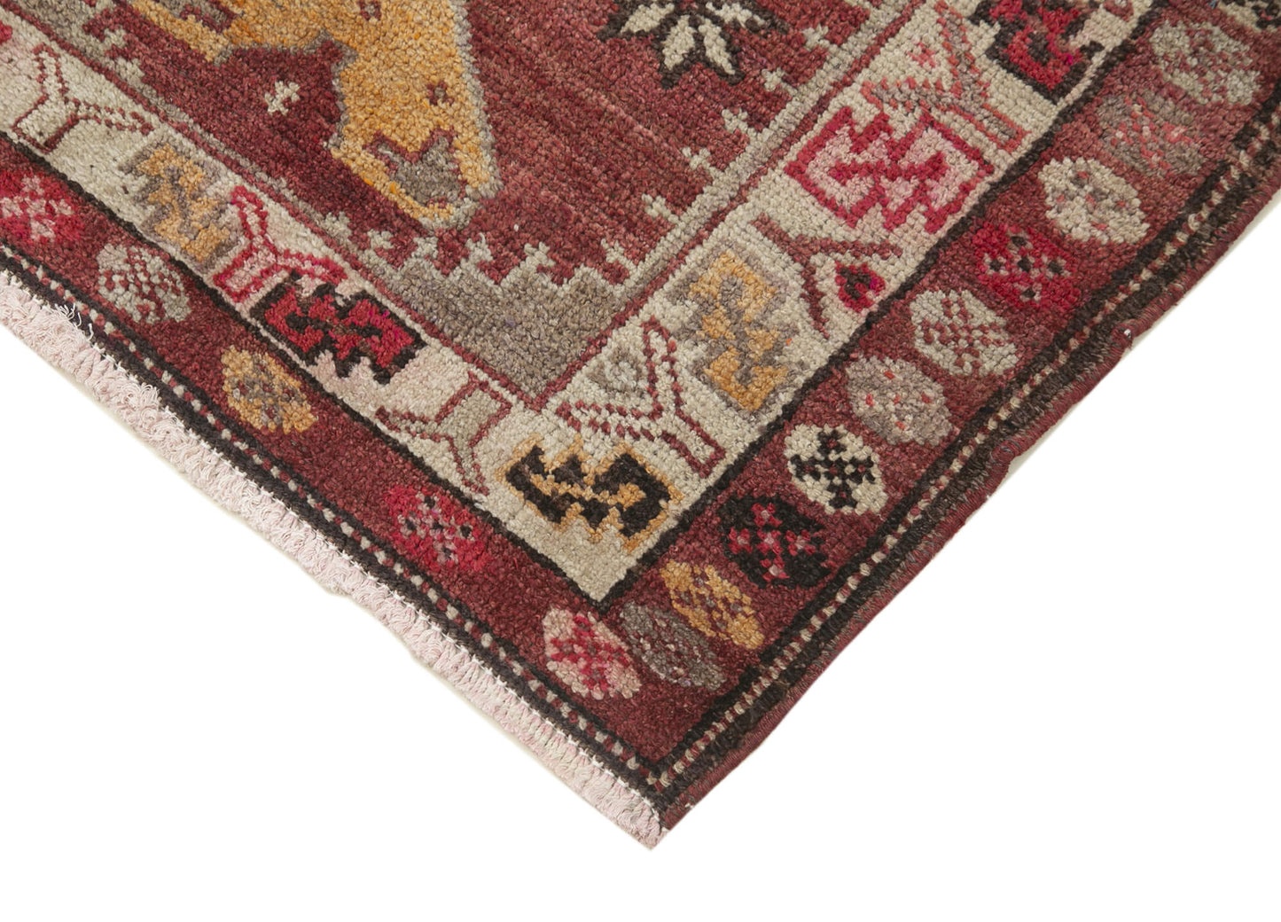 3x11 Red Boho Runner Rugs - 38060