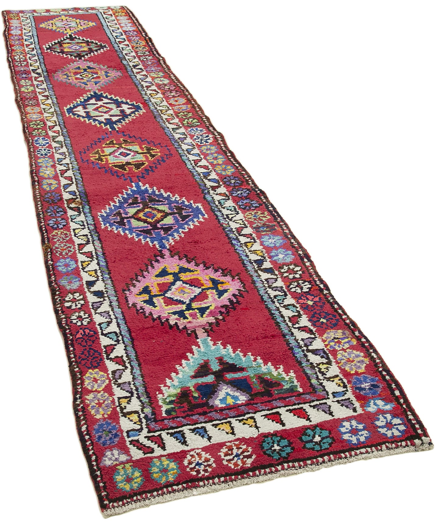 3x13 Red Boho Runner Rugs - 38068