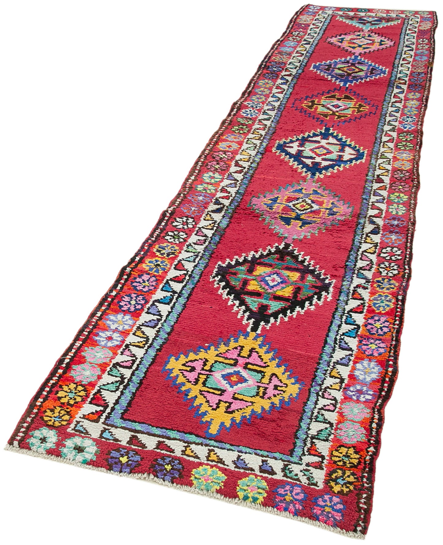 3x13 Red Boho Runner Rugs - 38068