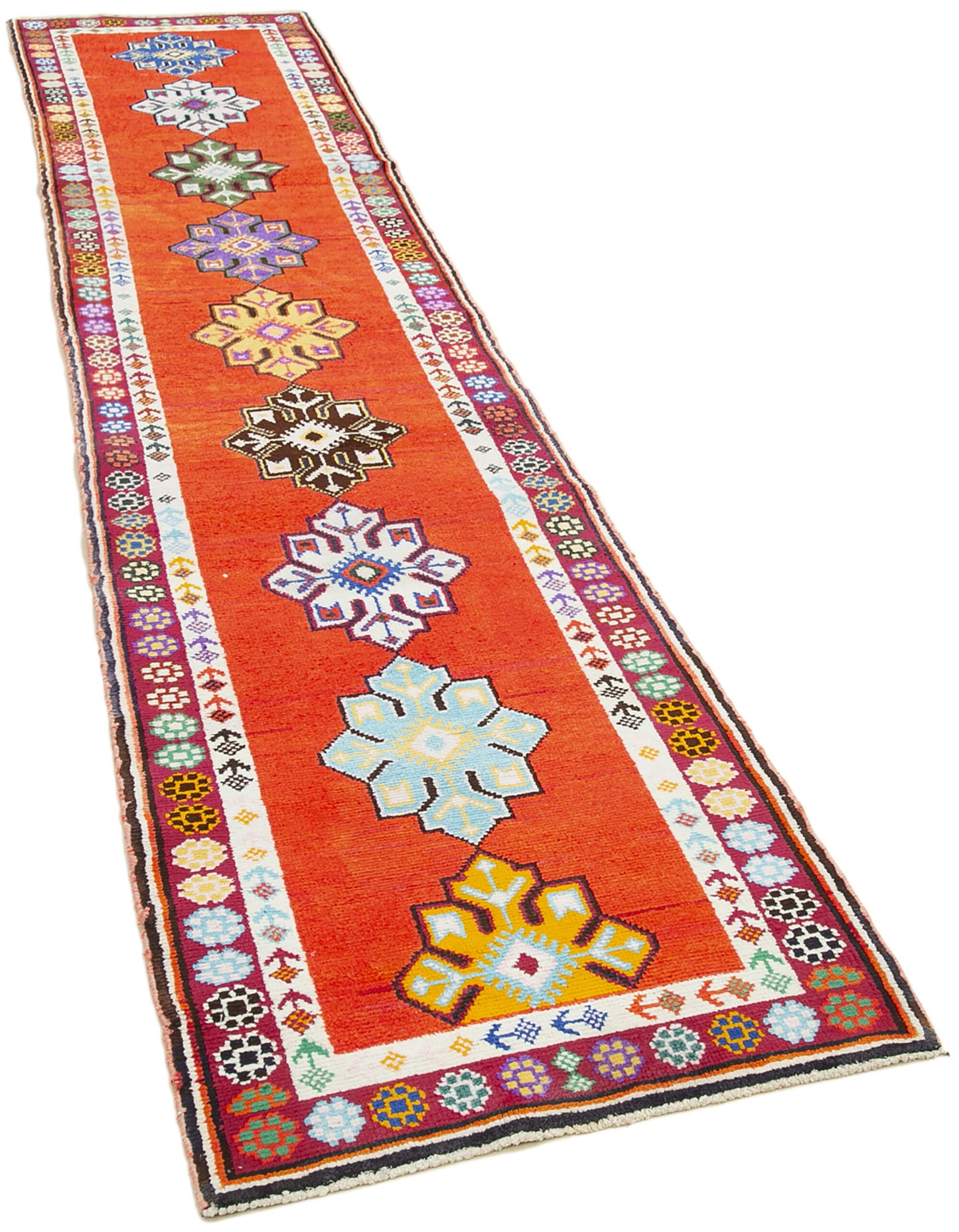 3x12 Orange Boho Runner Rugs - 38069