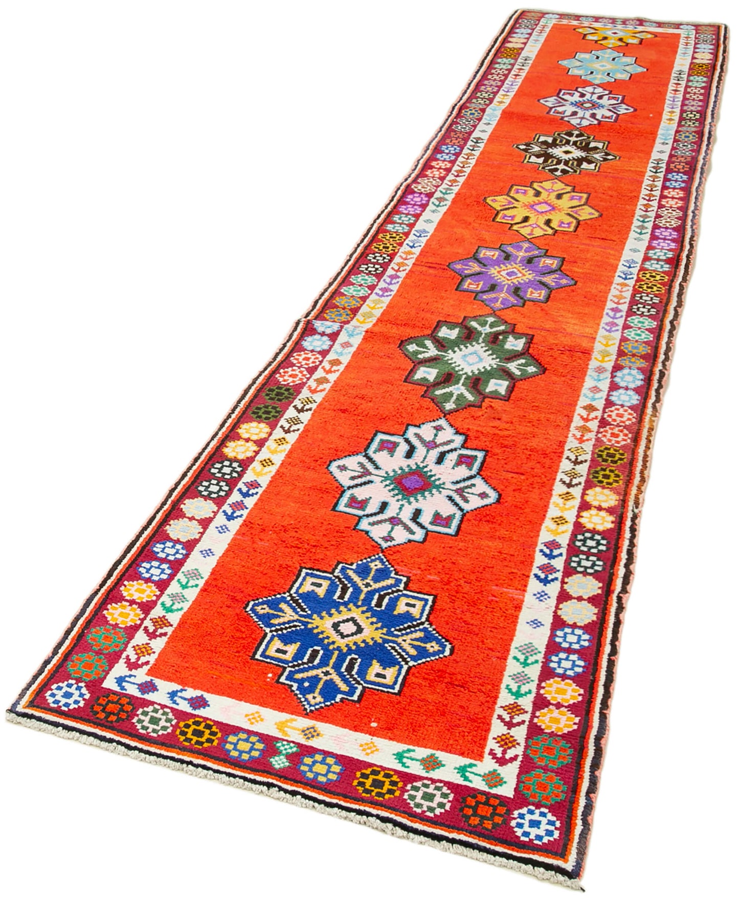 3x12 Orange Boho Runner Rugs - 38069