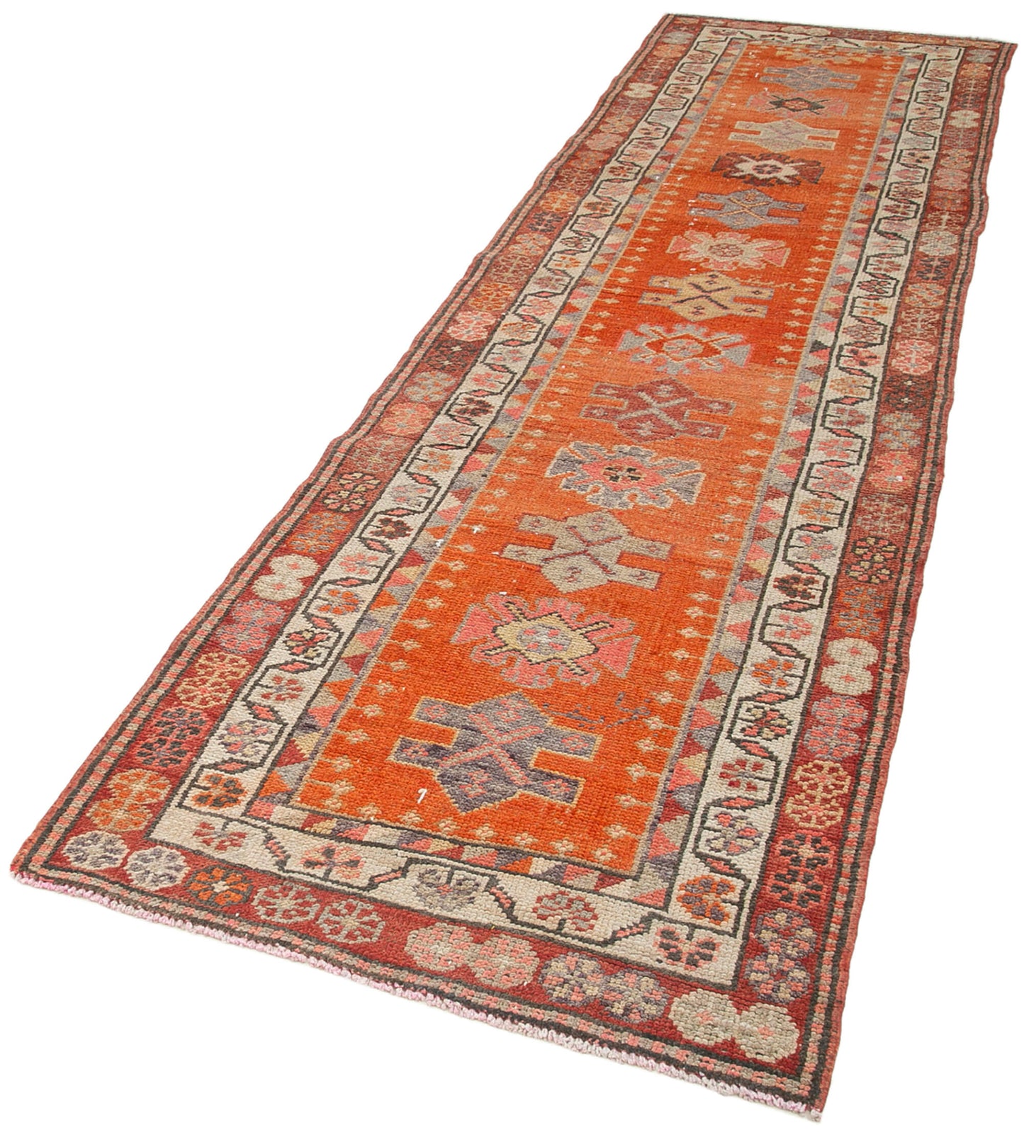 3x12 Red Boho Runner Rugs - 38070