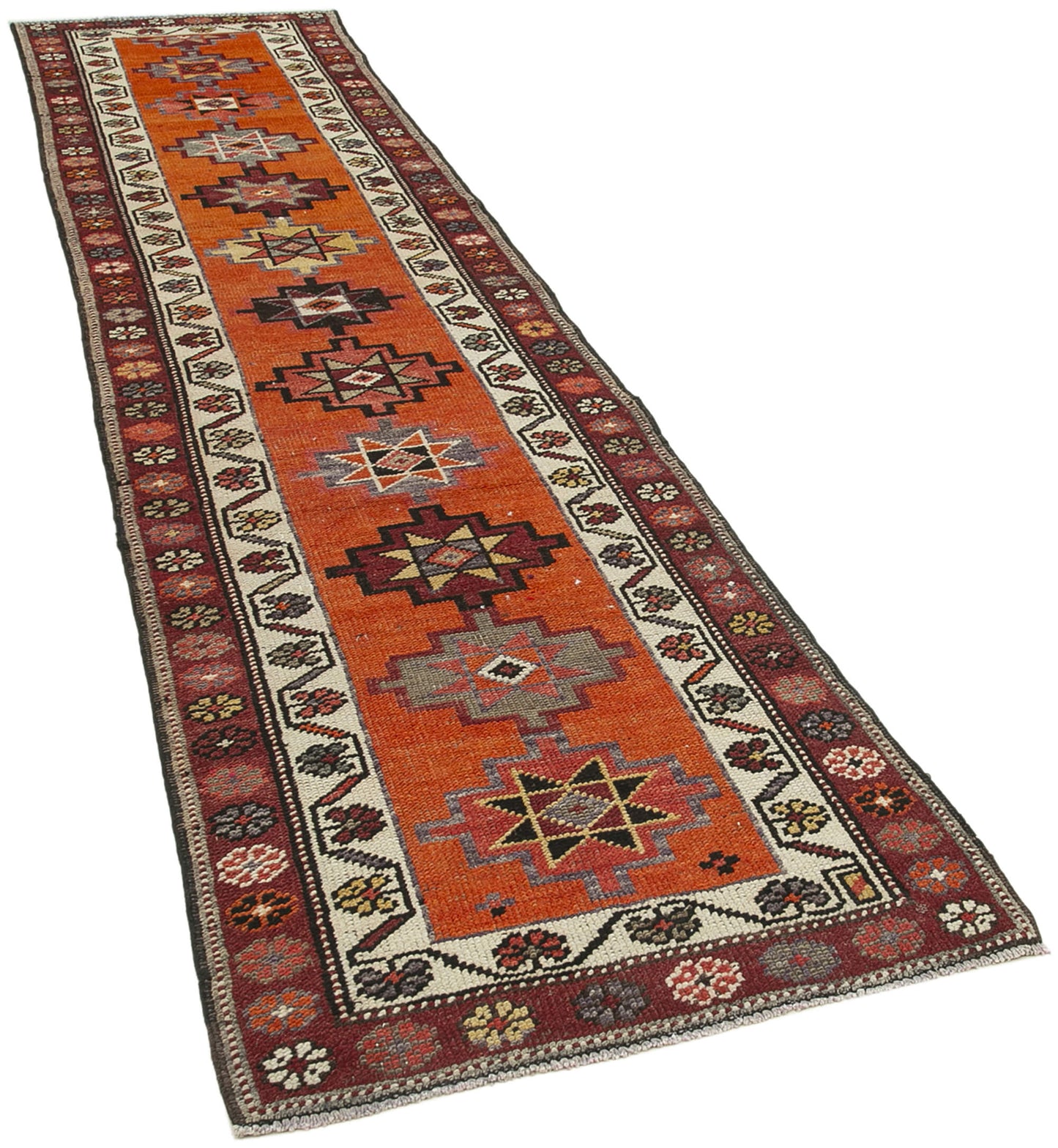 3x12 Orange Boho Runner Rugs - 38080