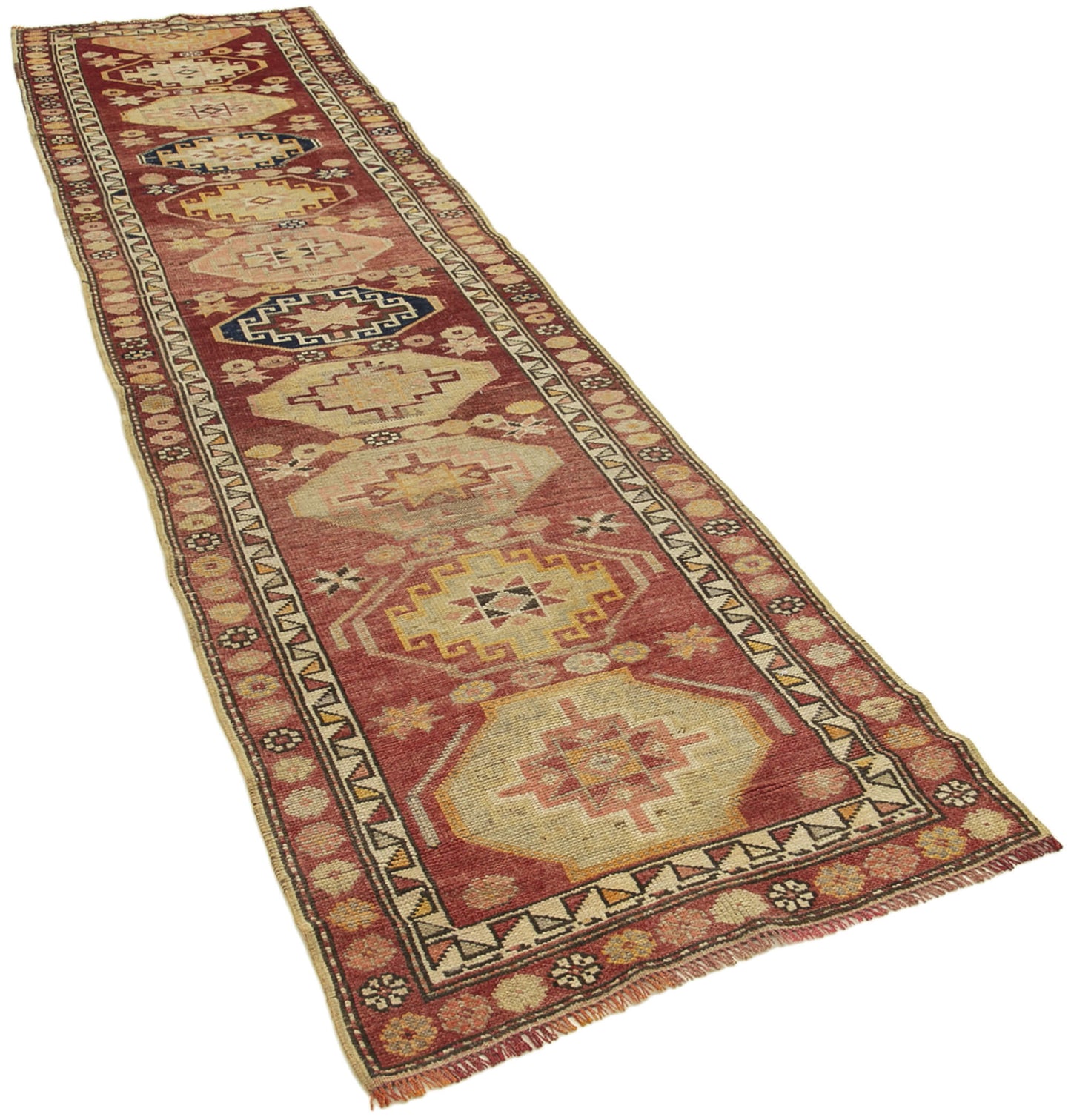 3x13 Red Boho Runner Rugs - 38102