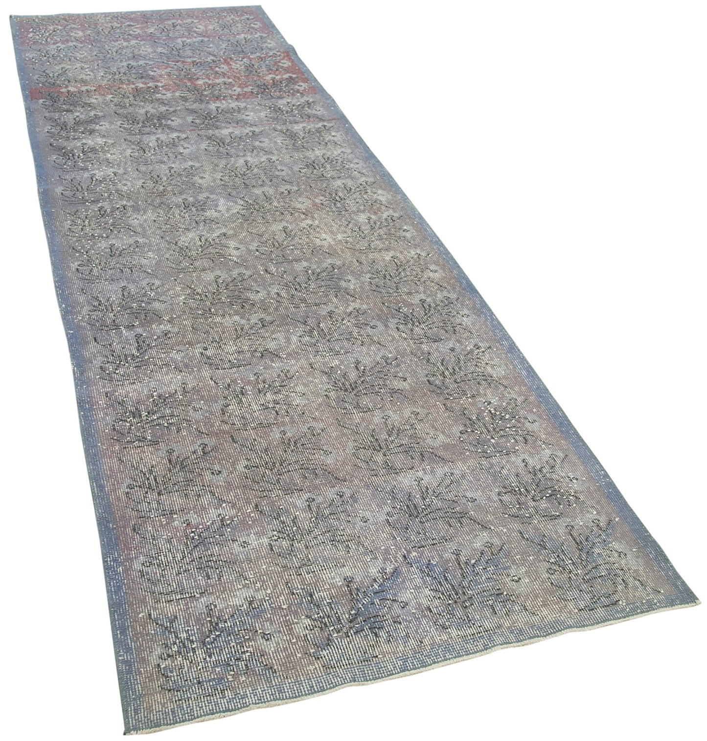 3x11 Blue Overdyed Runner Rug - 38119