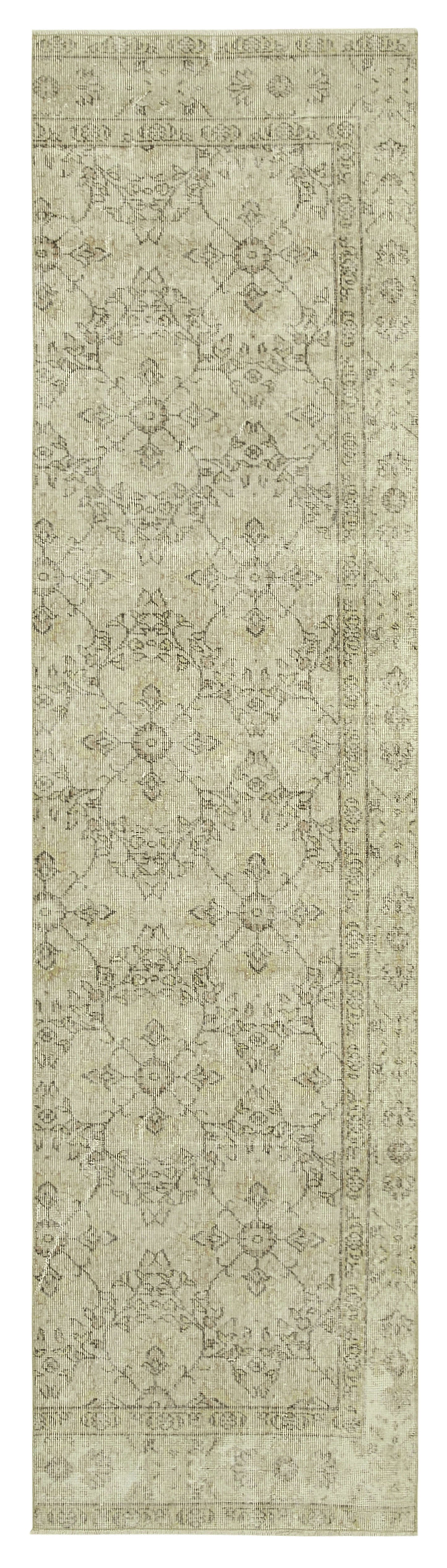 3x11 Beige Overdyed Runner Rug - 38131