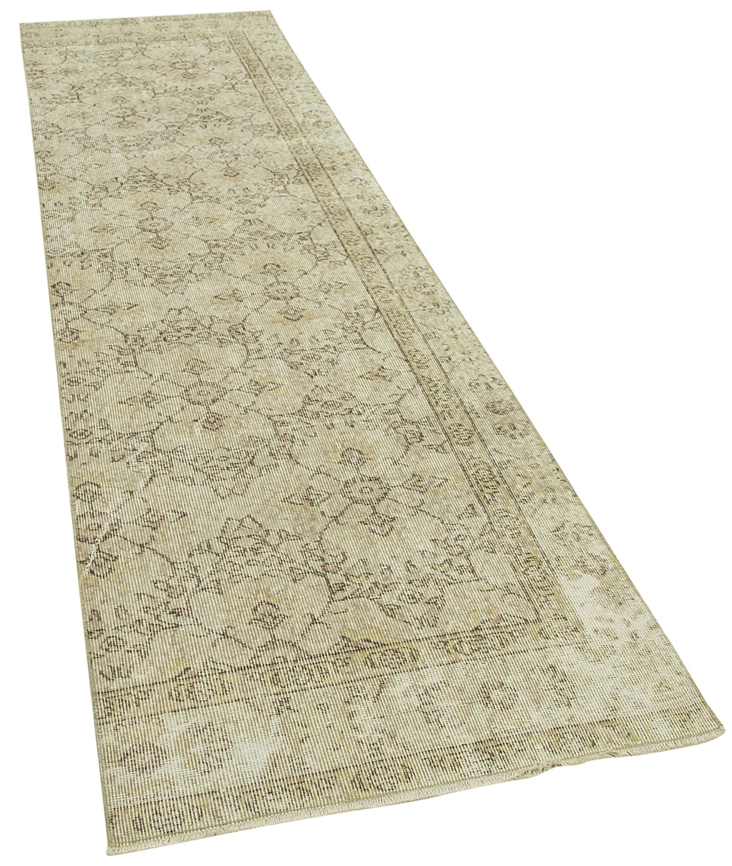 3x11 Beige Overdyed Runner Rug - 38131