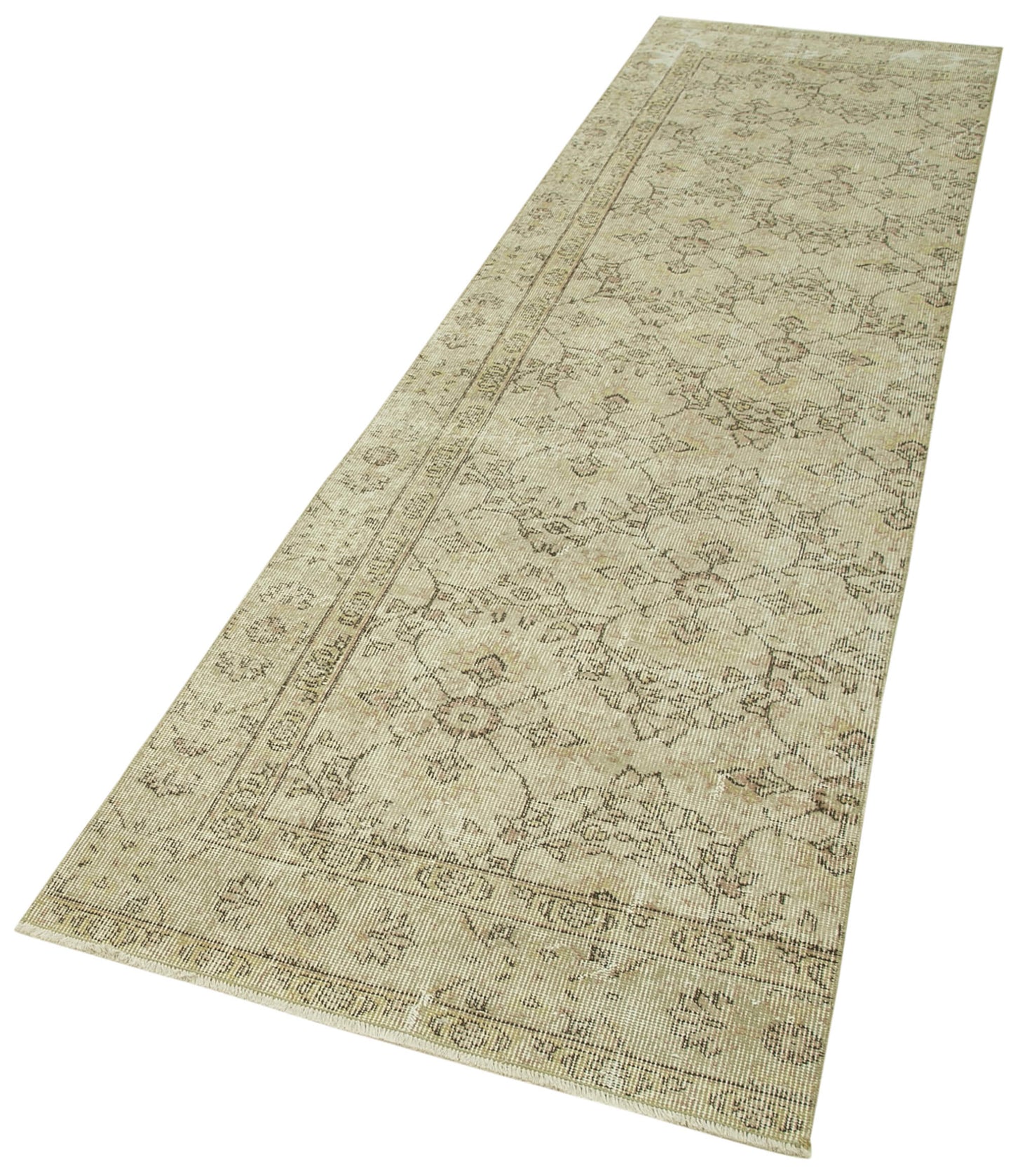 3x11 Beige Overdyed Runner Rug - 38131